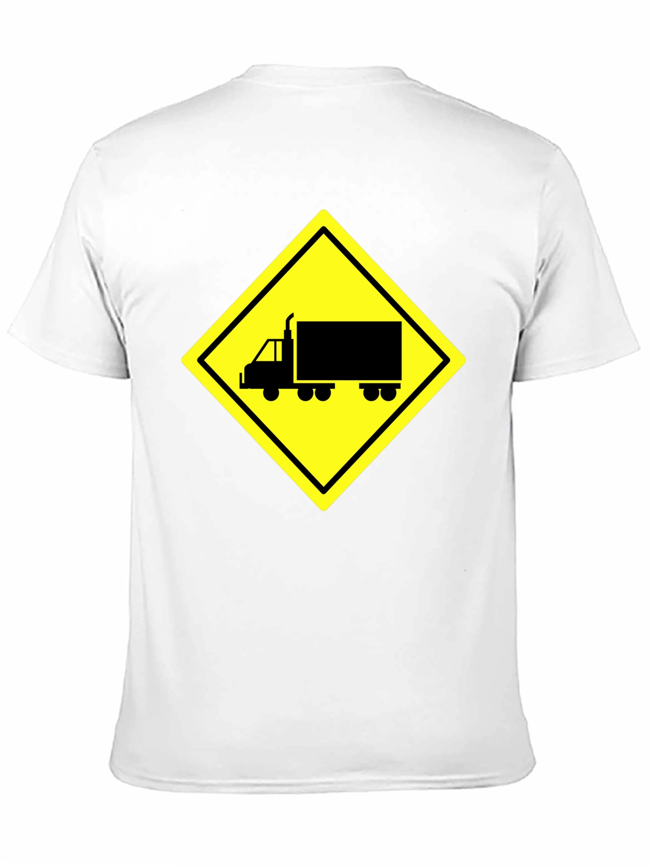 Black Truck Crossing Sign Graphic Tee - Black view 11
