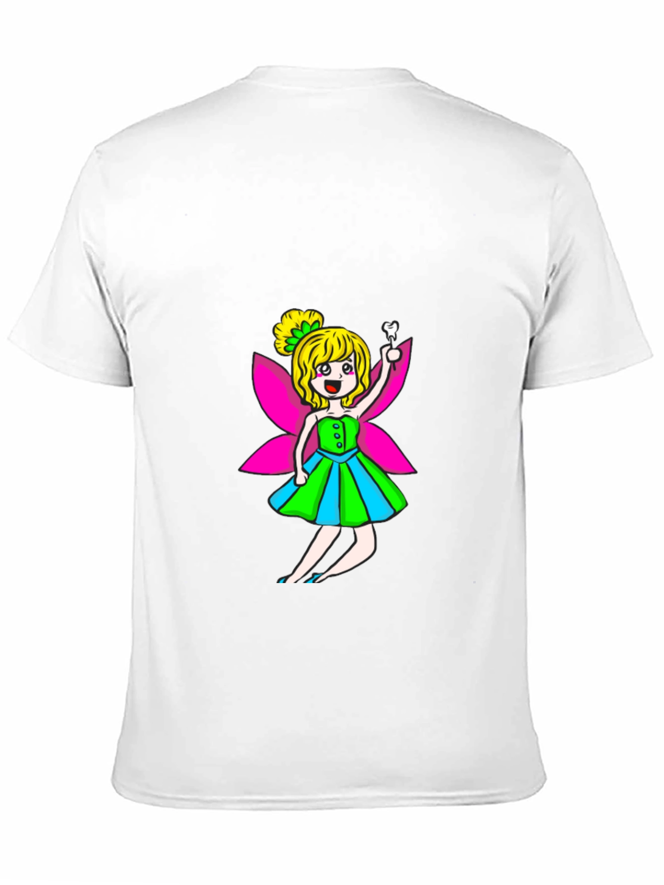 Black Tooth Fairy Graphic Tee - Black Cotton Blend view 11