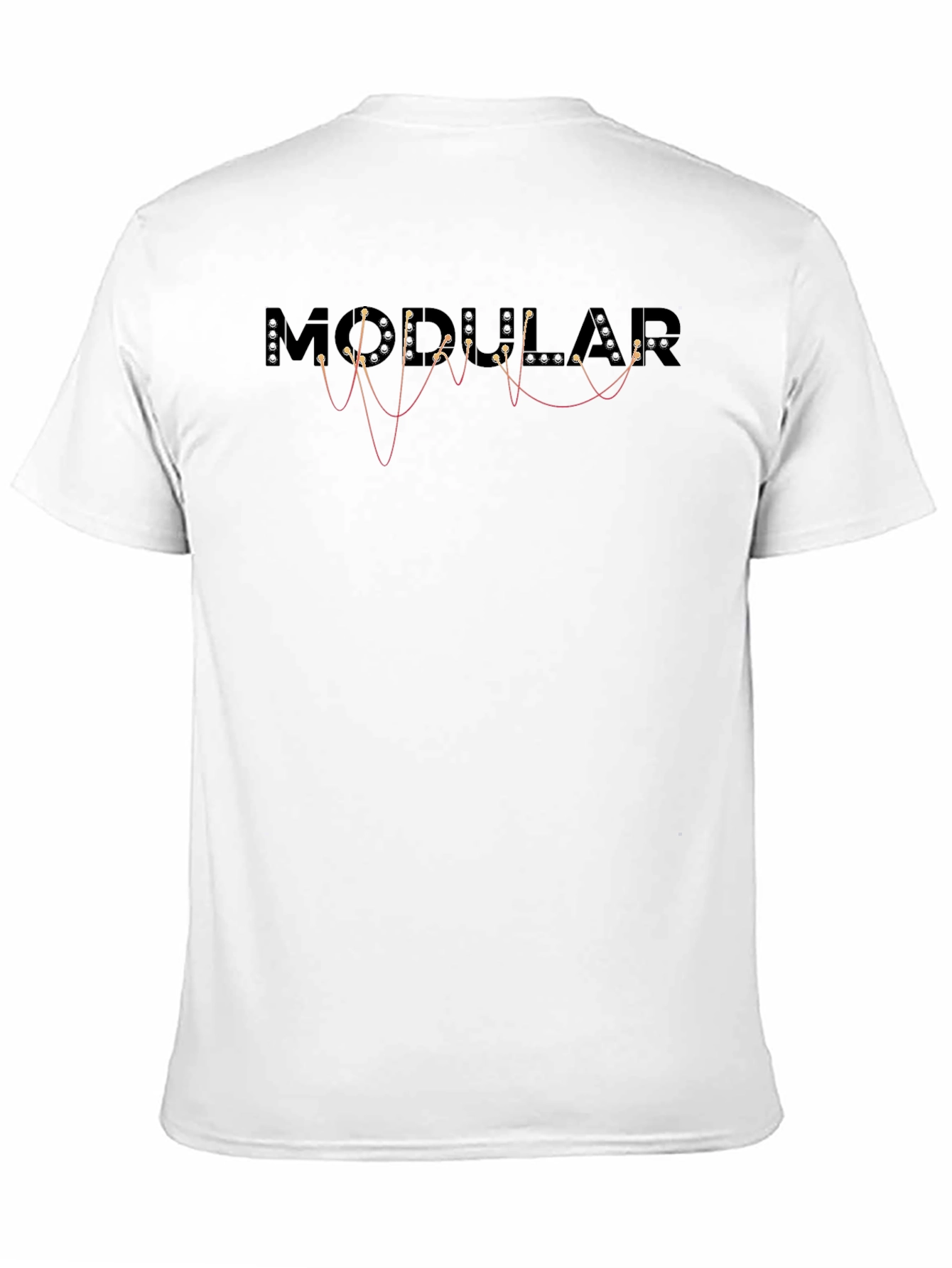 Black Modular Synth T-Shirt - Unique Electronic Music Design view 11