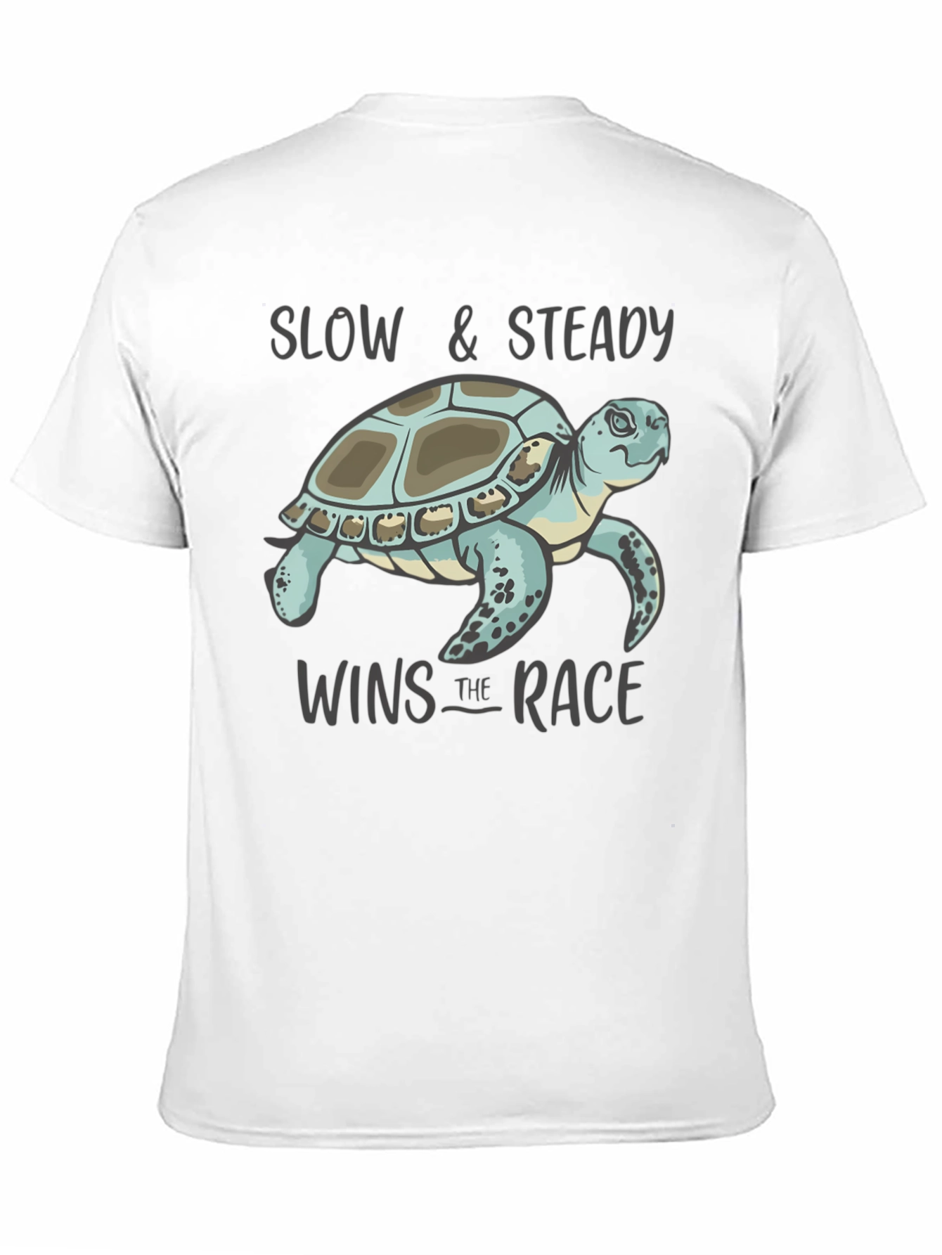 Black Slow & Steady Turtle Graphic T-Shirt view 11