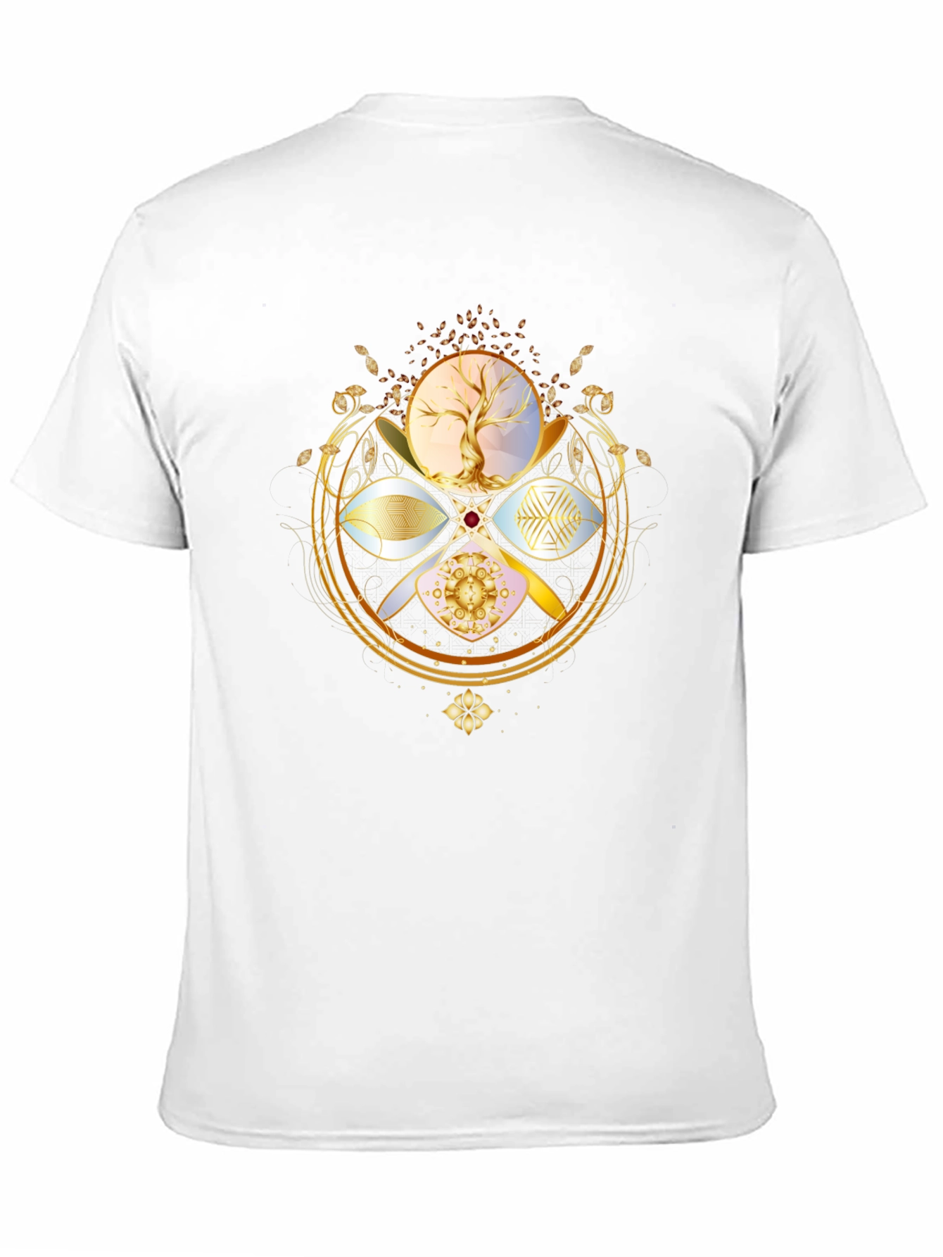 Black Esoteric Tree of Life Graphic Tee - Black view 11