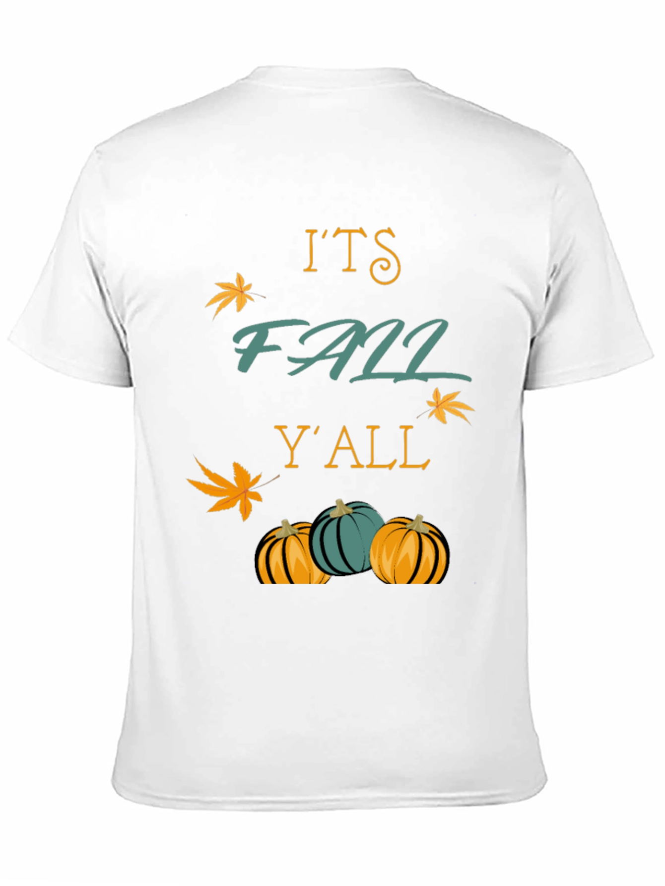 Black It's Fall Y'all T-Shirt Autumn Pumpkins Maple Leaf view 11