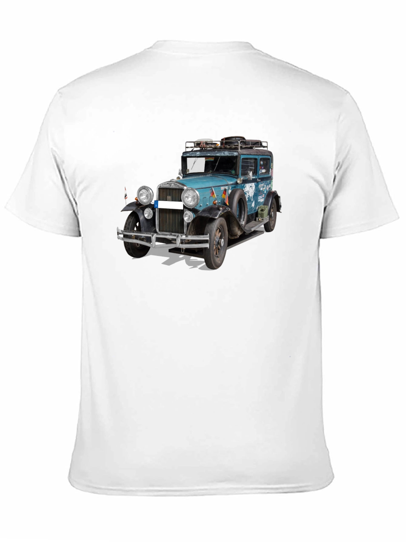 Black Vintage Car Graphic Tee - Black T-Shirt view 11
