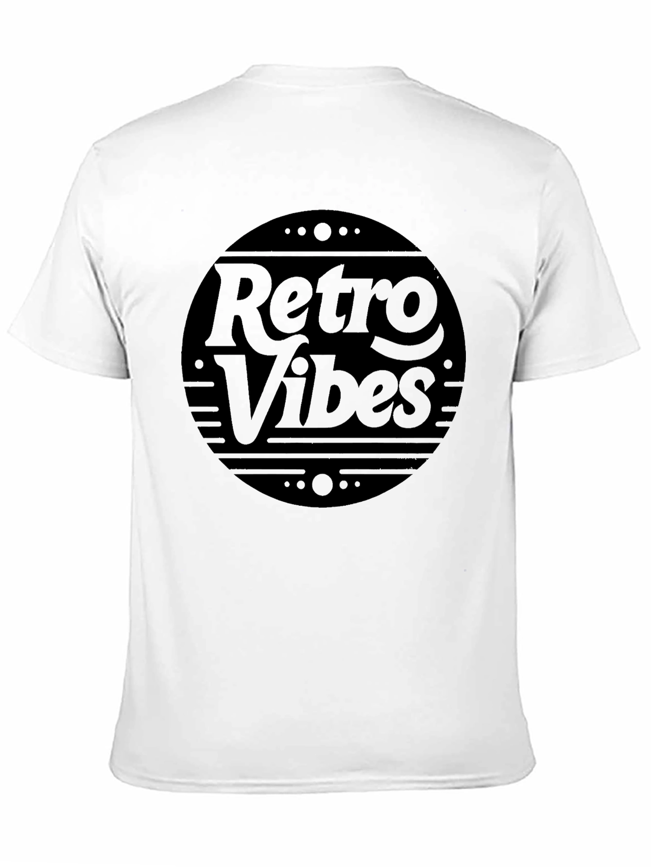 Black Retro Vibes Graphic Tee - Stylish Black Cotton T-Shirt view 11