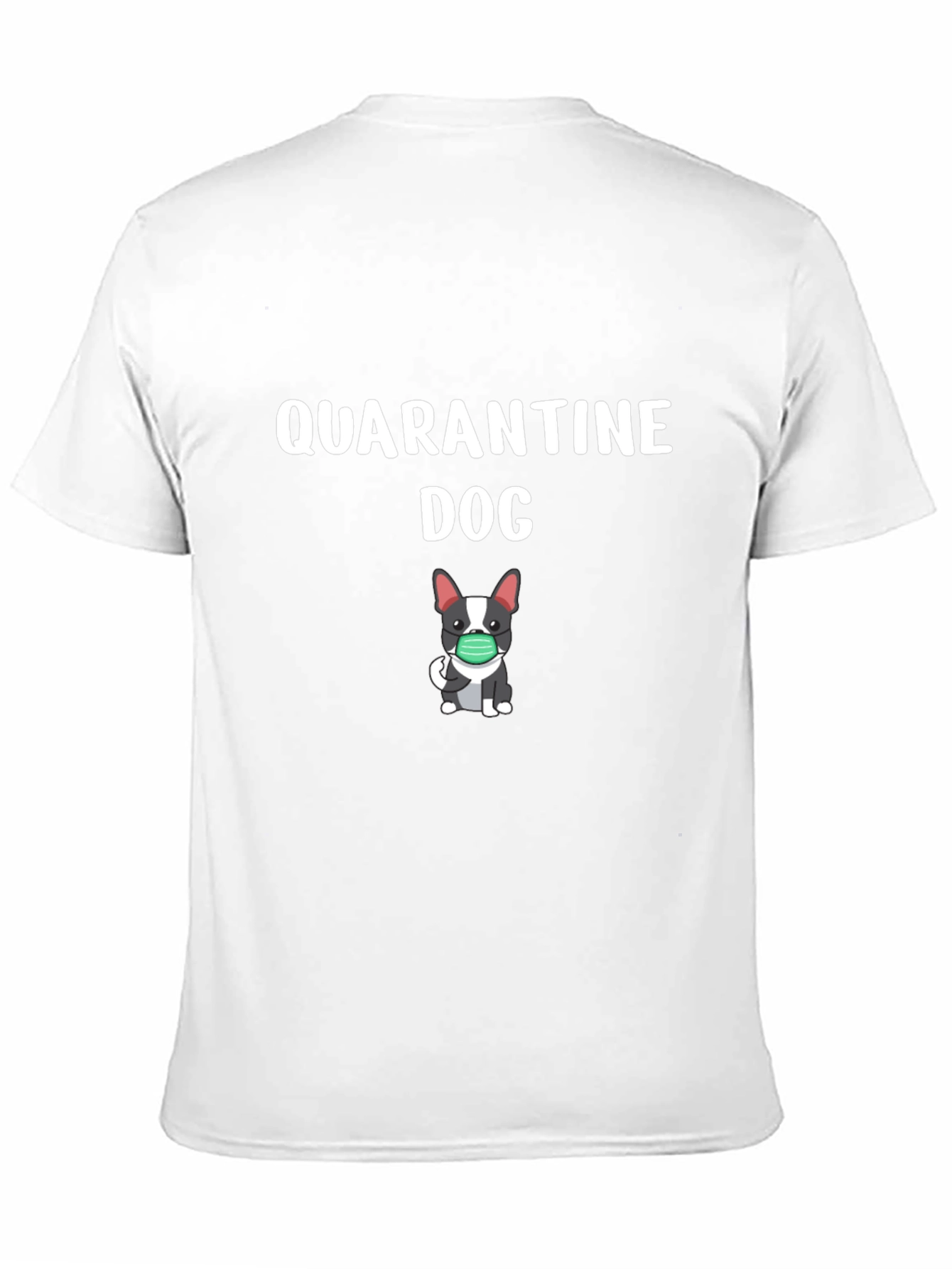 Black Quarantine Dog Graphic Tee - Unisex Black T-Shirt view 11