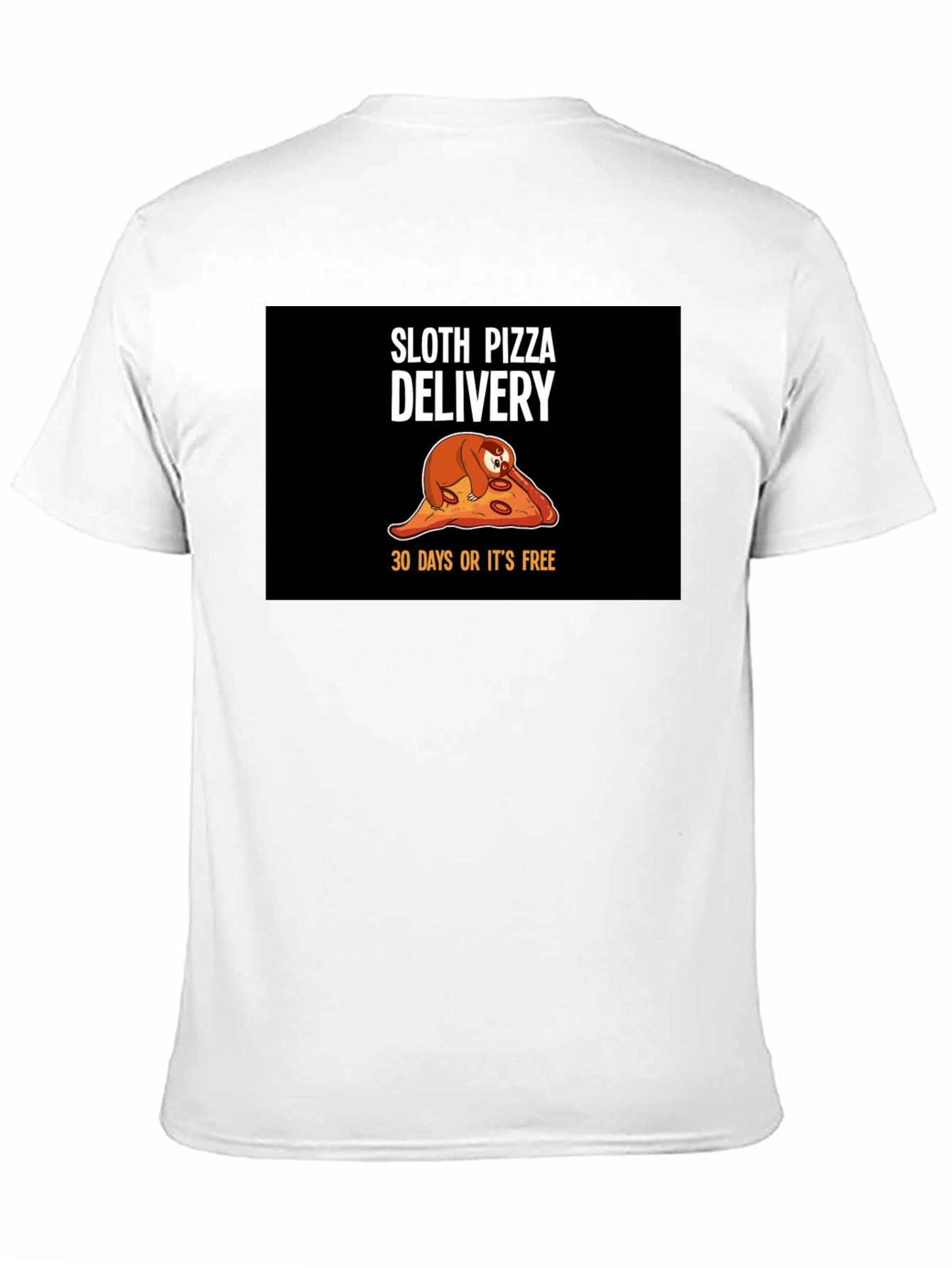 Black Sloth Pizza Delivery T-Shirt - Funny, Unique Design view 11