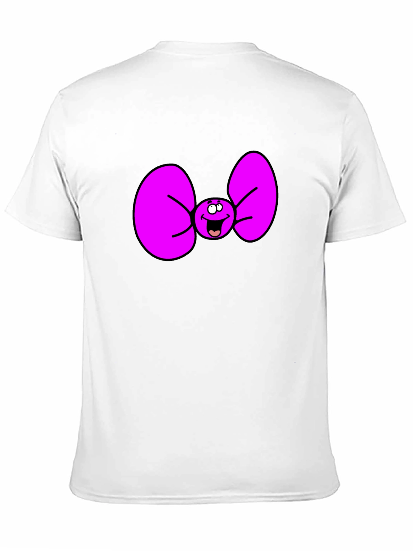 Black Funny Cartoon Bow Tie Graphic Tee view 11