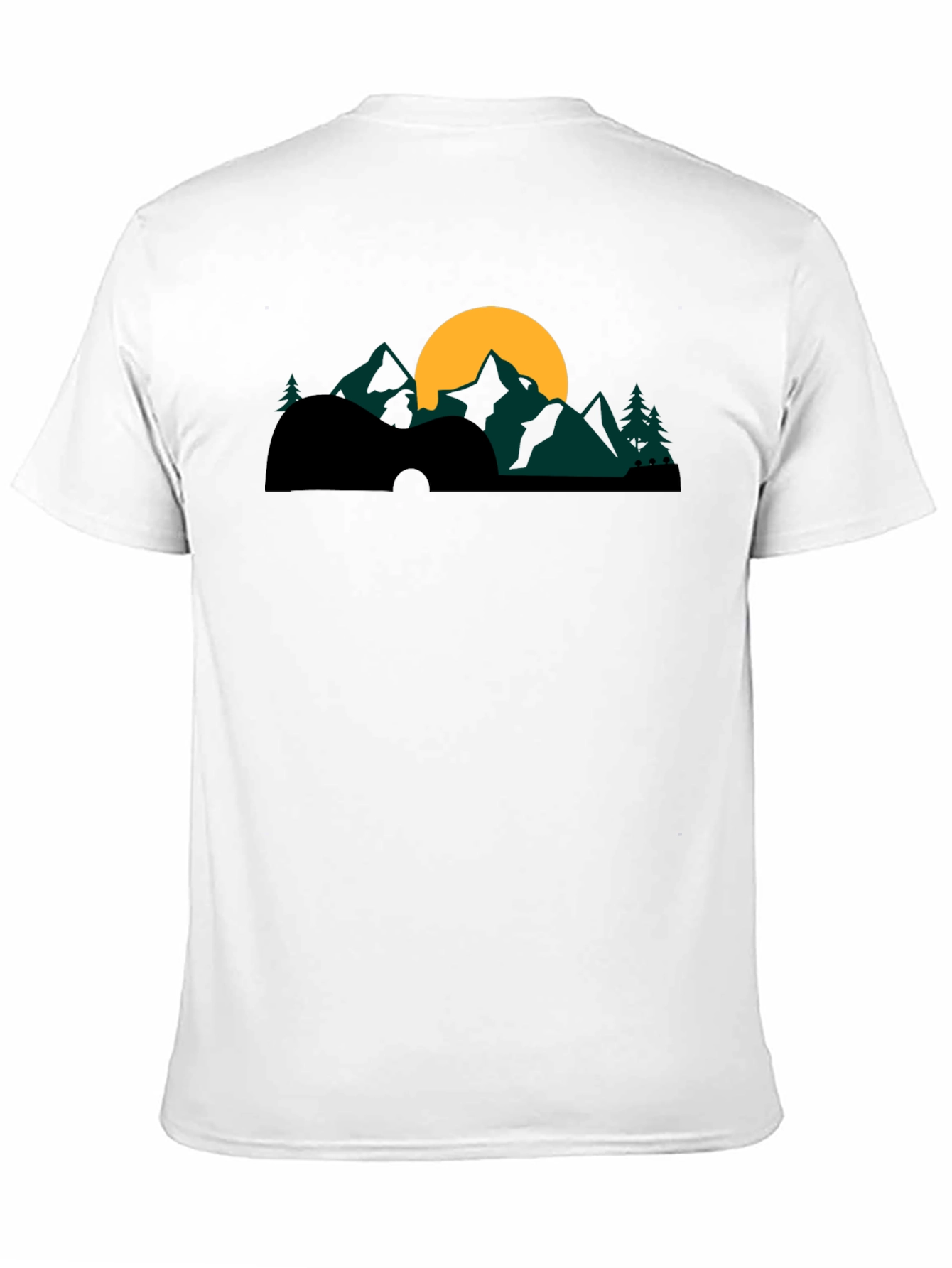 Black Guitar Mountainscape Graphic Tee view 11