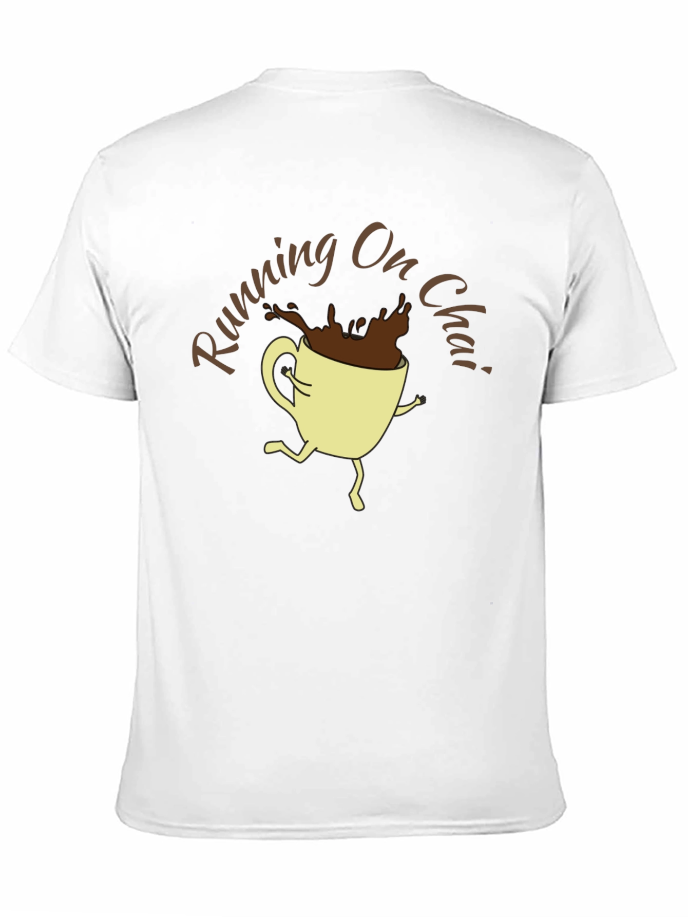 Running On Chai Graphic T-Shirt - Coffee Lover Tee - 11