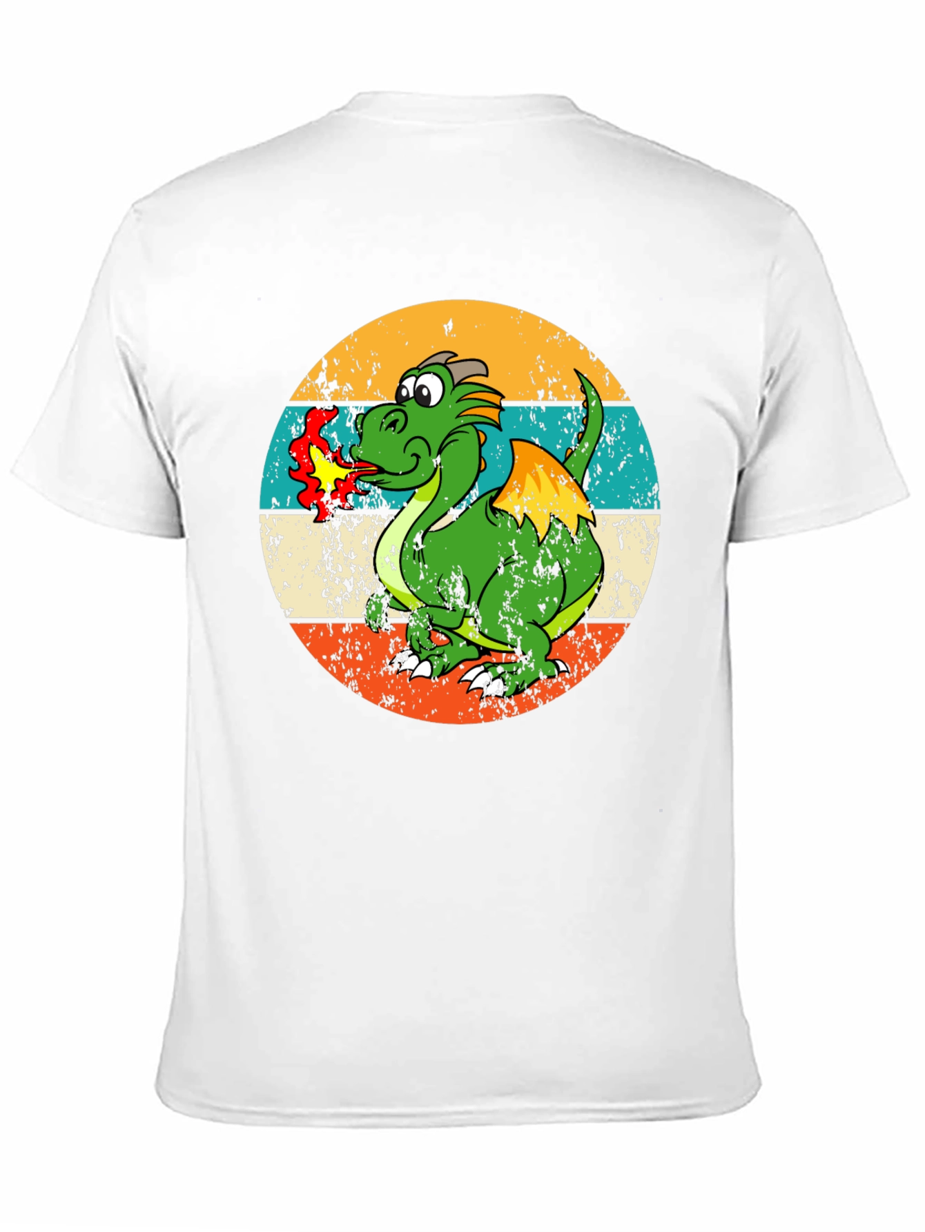 Black Retro Dragon Graphic Tee - Men's Black T-Shirt view 11