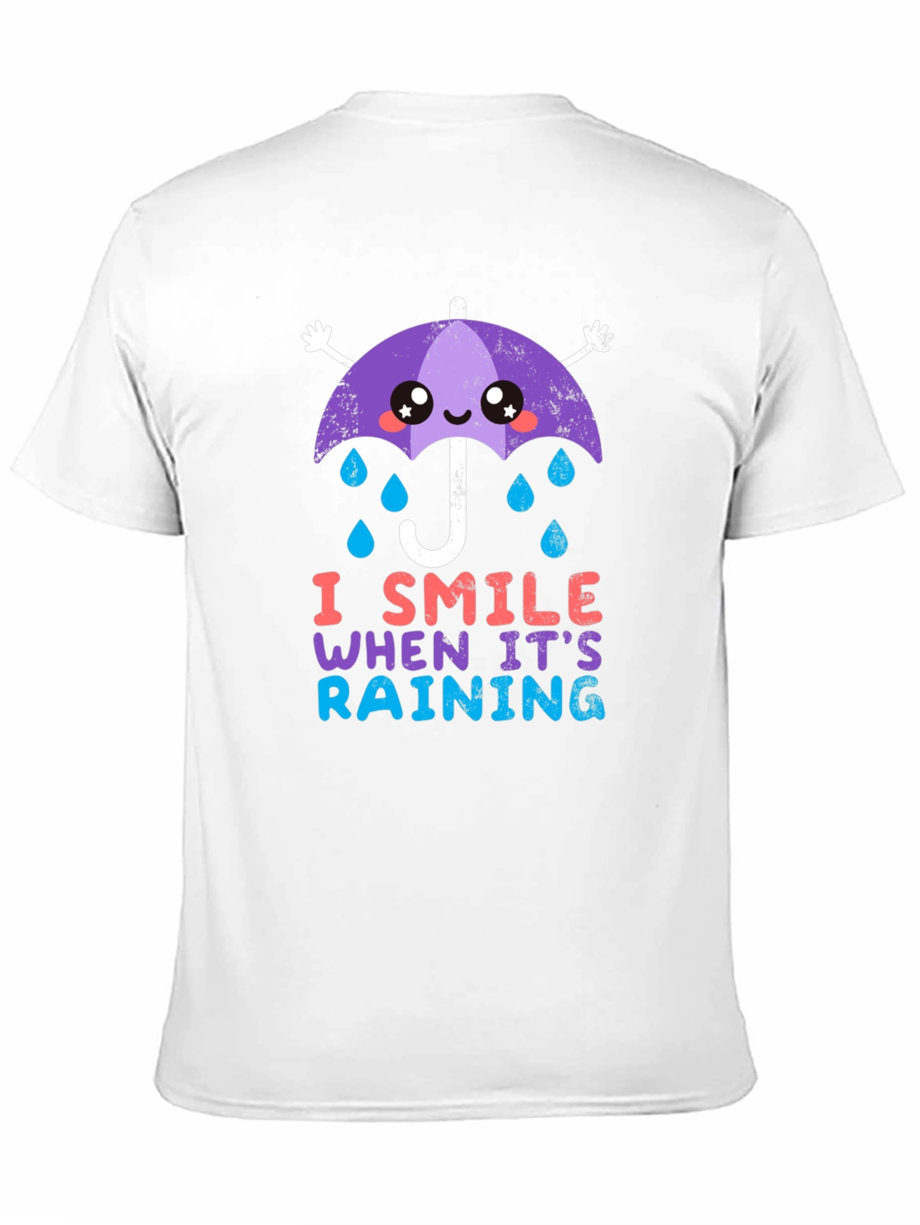 Black I Smile When It's Raining T-Shirt view 11