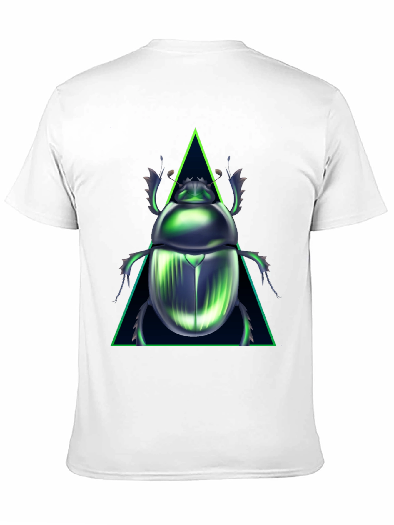 Black Emerald Scarab Beetle Graphic Tee view 11