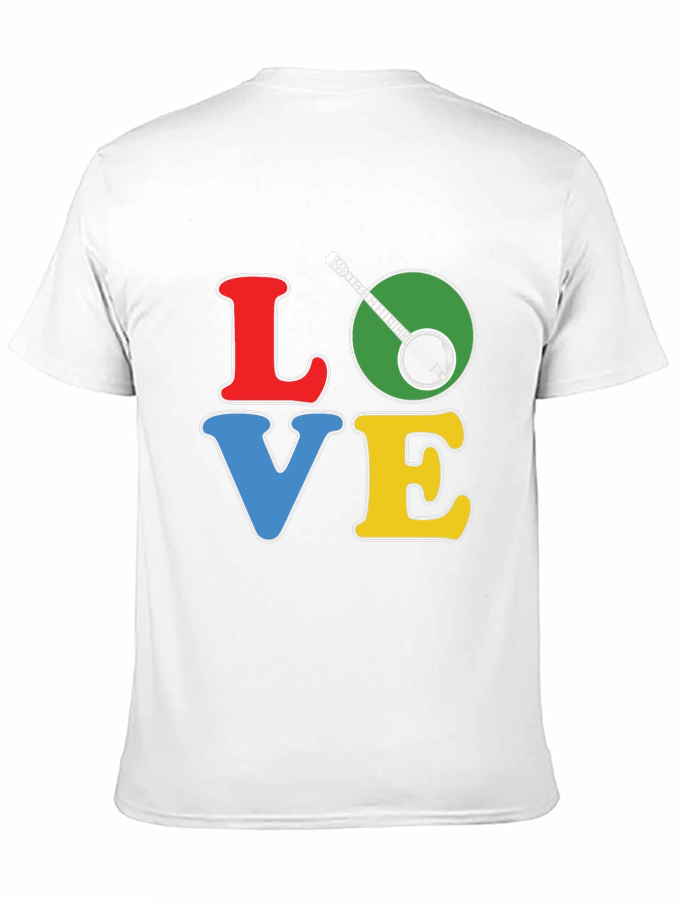 Black Banjo LOVE T-Shirt: Colorful Musical Tee view 11