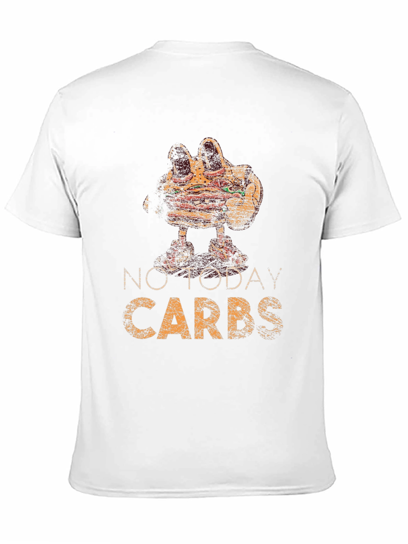 Black No Today Carbs Graphic Tee Funny Diet T-Shirt view 11