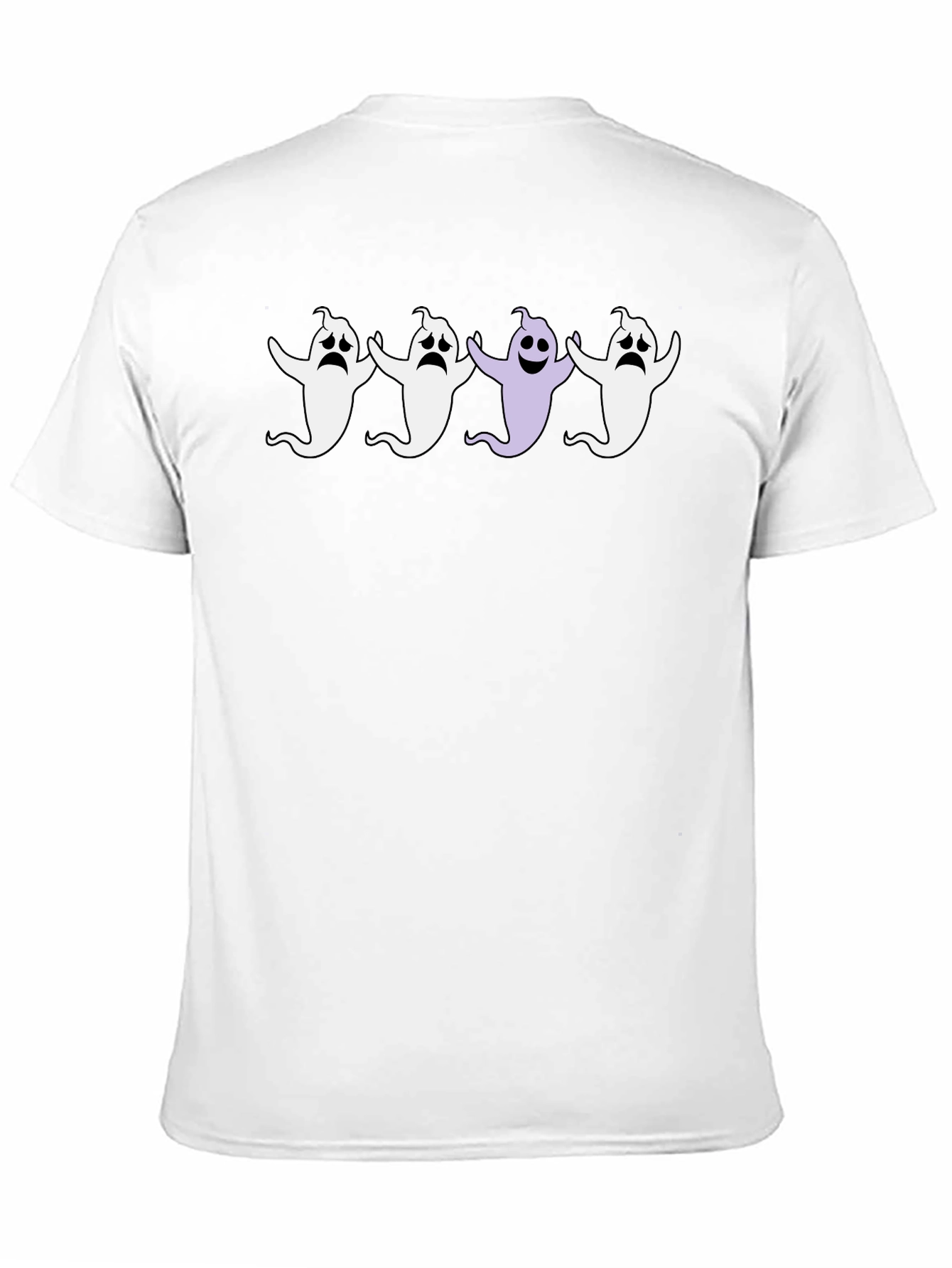 Black Spooky Ghost T-Shirt - Halloween Party Ready! view 11
