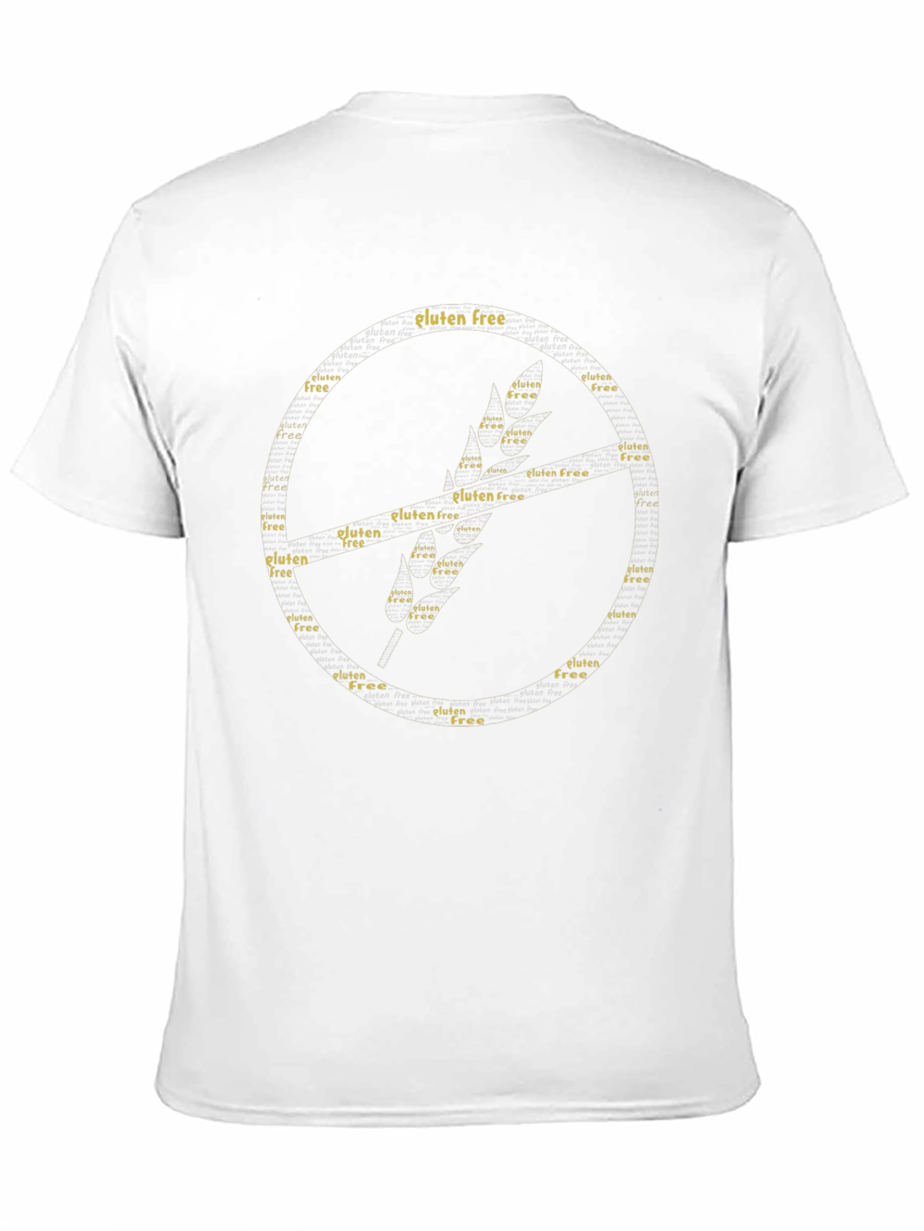 Black Gluten Free Word Art T-Shirt view 11