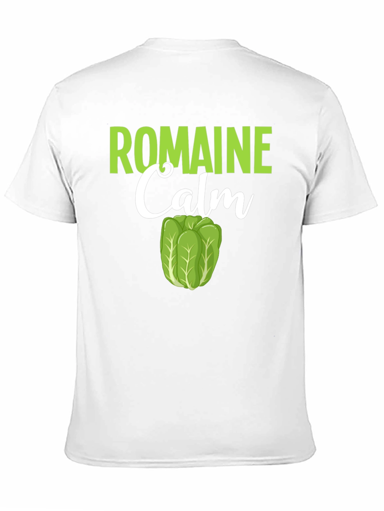 Black Romaine Calm Funny Lettuce Graphic T-Shirt view 11