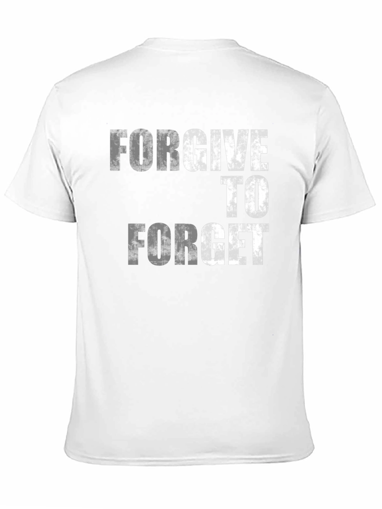Black Forgive To Forget Graphic Tee - Trendy Crew Neck Cotton T-Shirt view 11