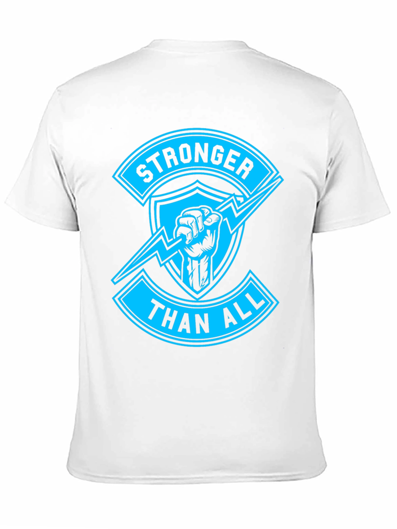 Black Stronger Than All Graphic Print Black T-Shirt view 11