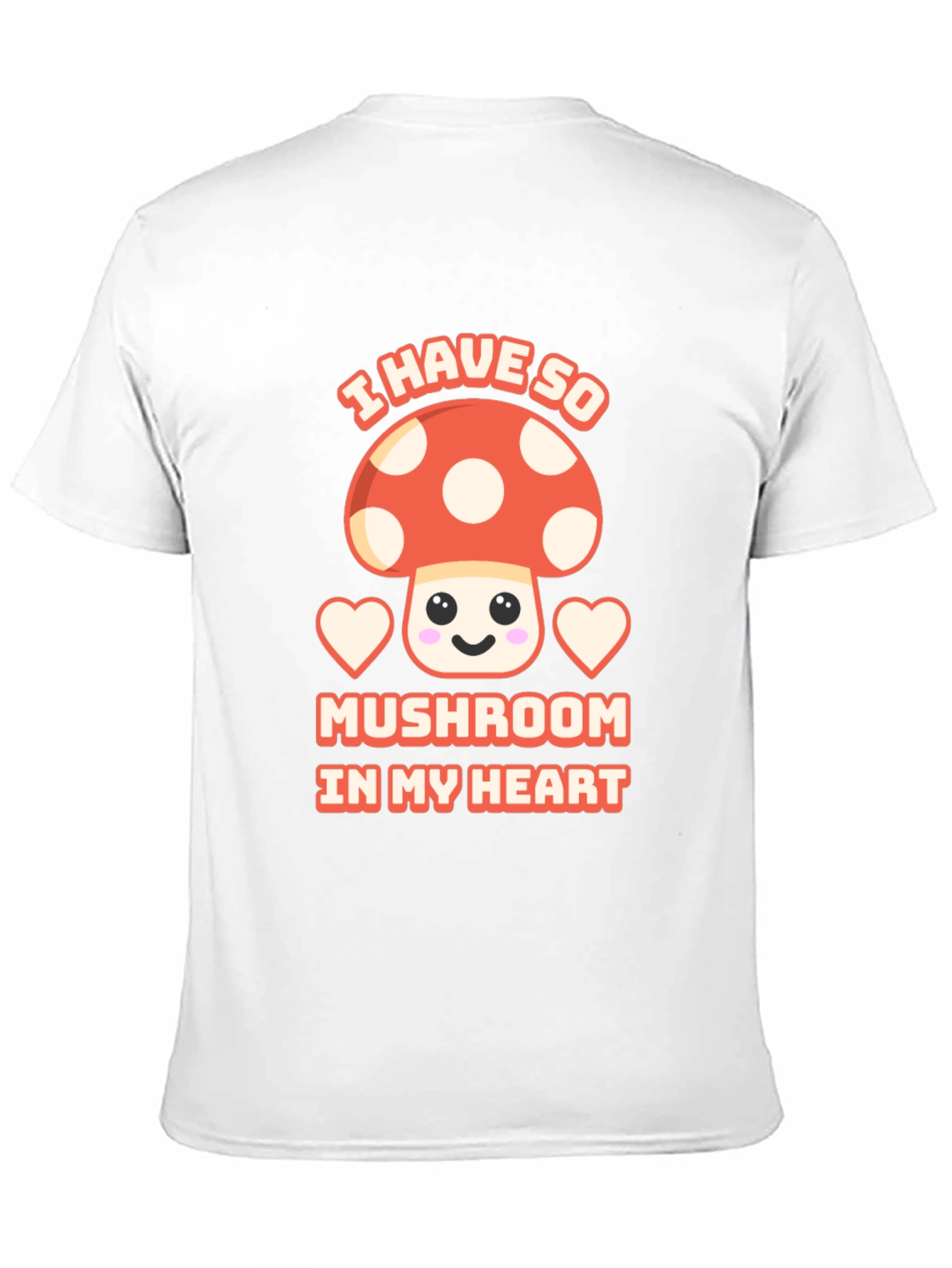 Black Mushroom Heart T-Shirt Cute Kawaii Tee view 11