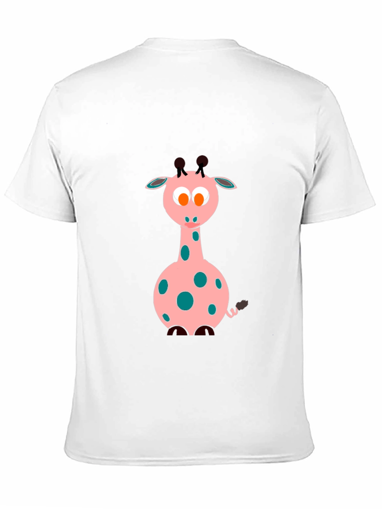 Black Cartoon Giraffe Black T-Shirt view 11