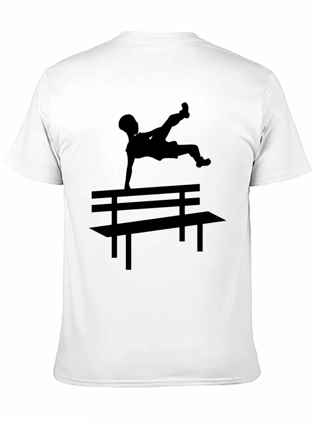 Black Parkour Silhouette Black T-Shirt view 11