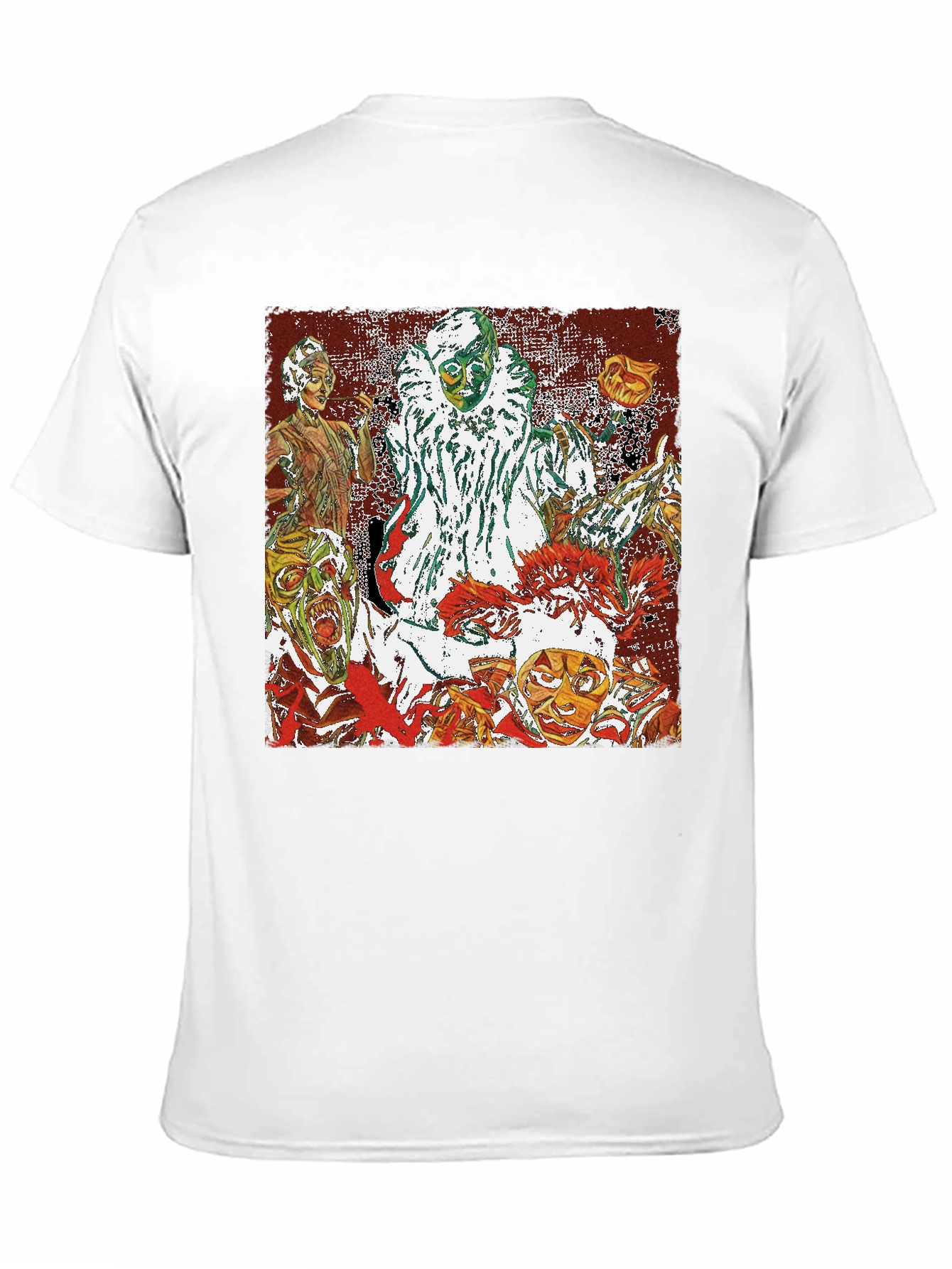 Black Creepy Clown Horror Graphic Tee - Black view 11