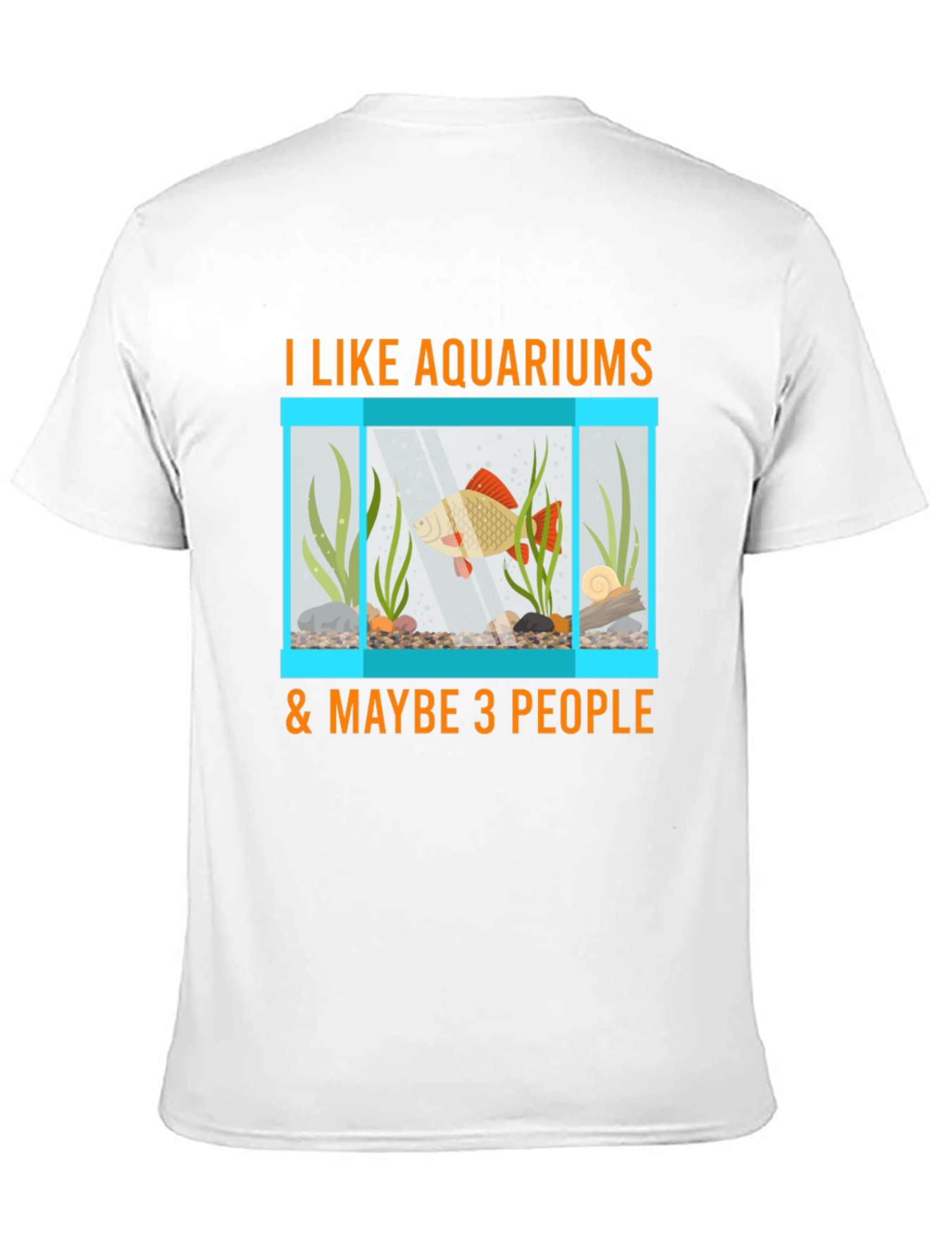Black Aquarium Lover T-Shirt: Fish Tank & Maybe 3 People view 11