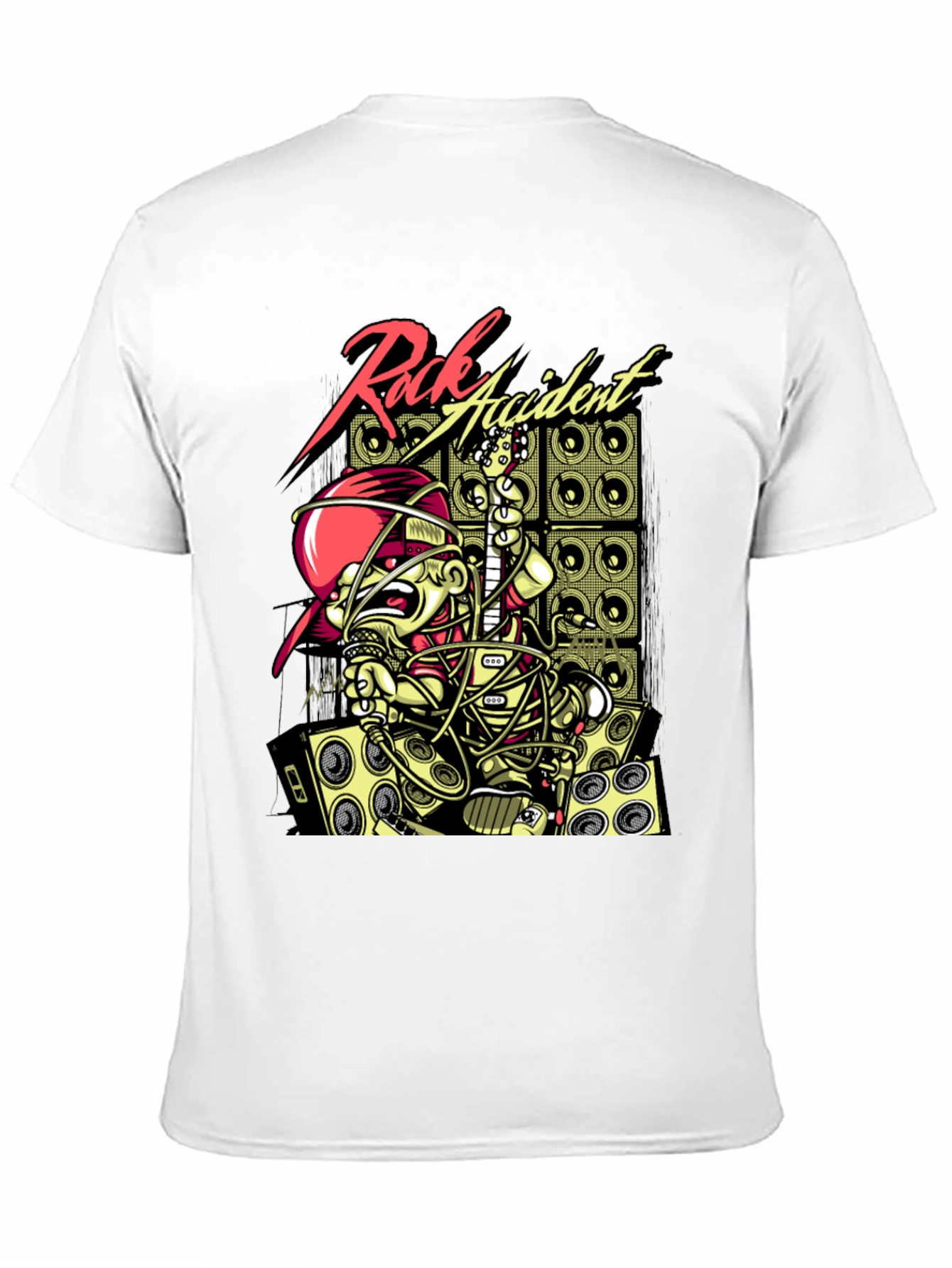 Black Rock Accident Graphic Print Black T-Shirt view 11