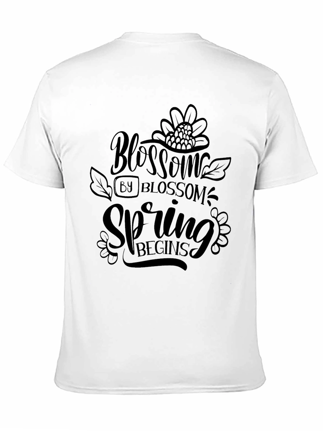 Black Blossom Spring Graphic Tee - Black Casual Shirt view 11