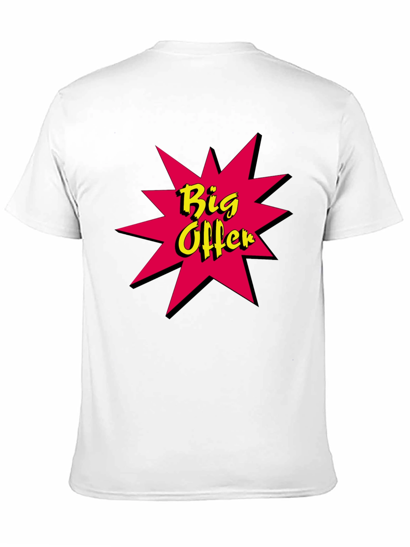 Black Big Offer Graphic Tee - Stylish Black Cotton T-Shirt view 11