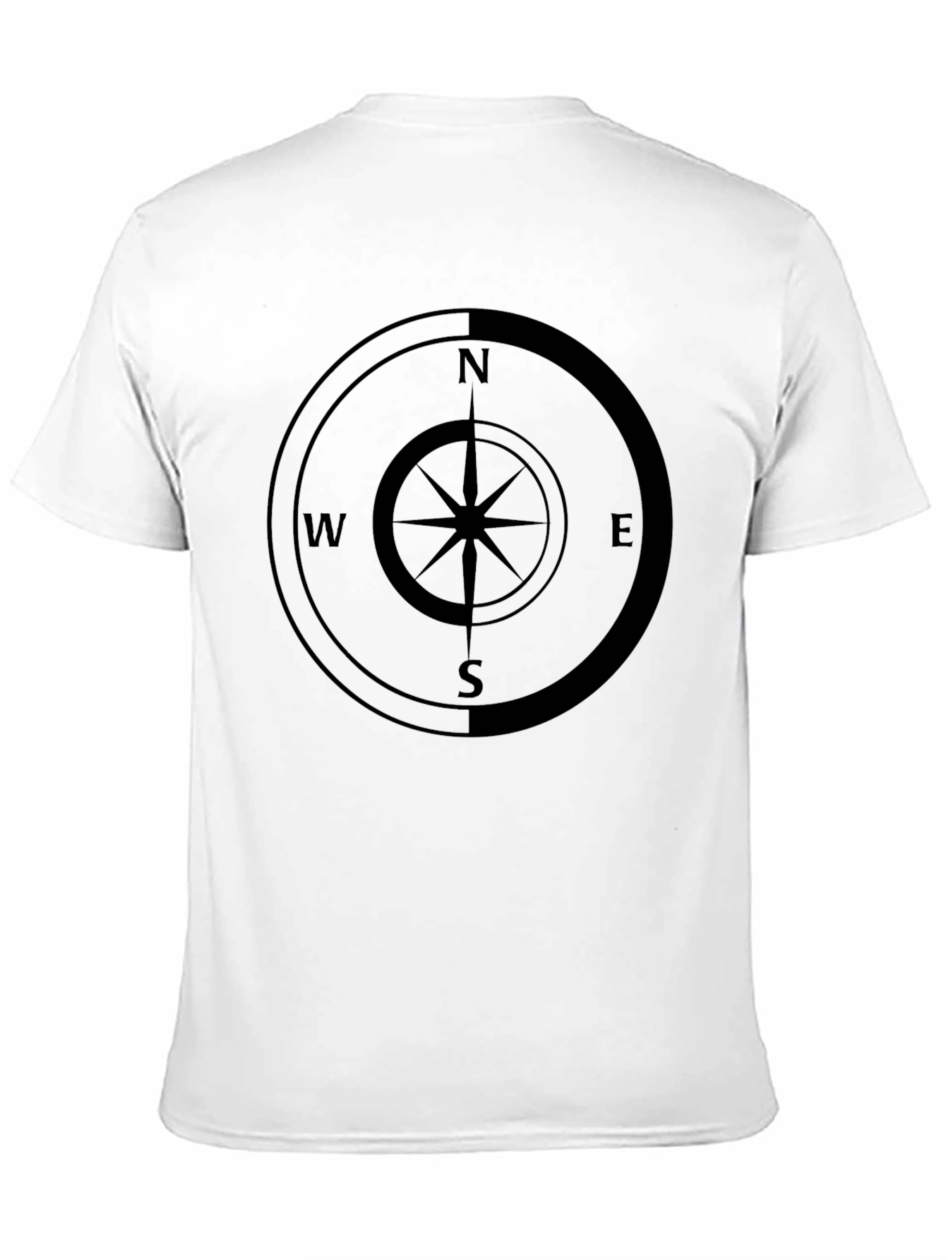 Compass Rose Graphic Tee - Black Cotton Comfort - 11