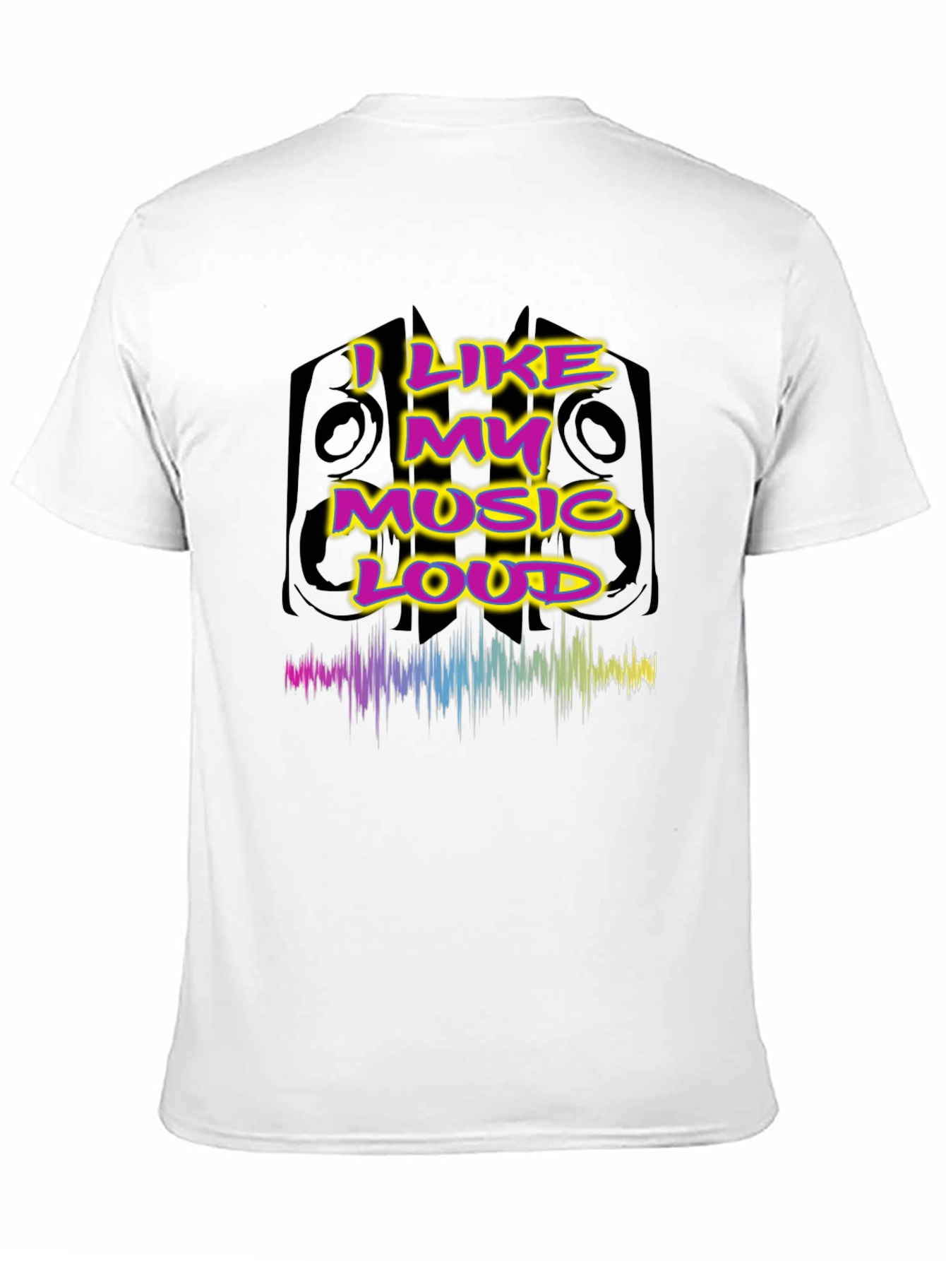 Black I Like My Music Loud Graphic Tee - Black view 11