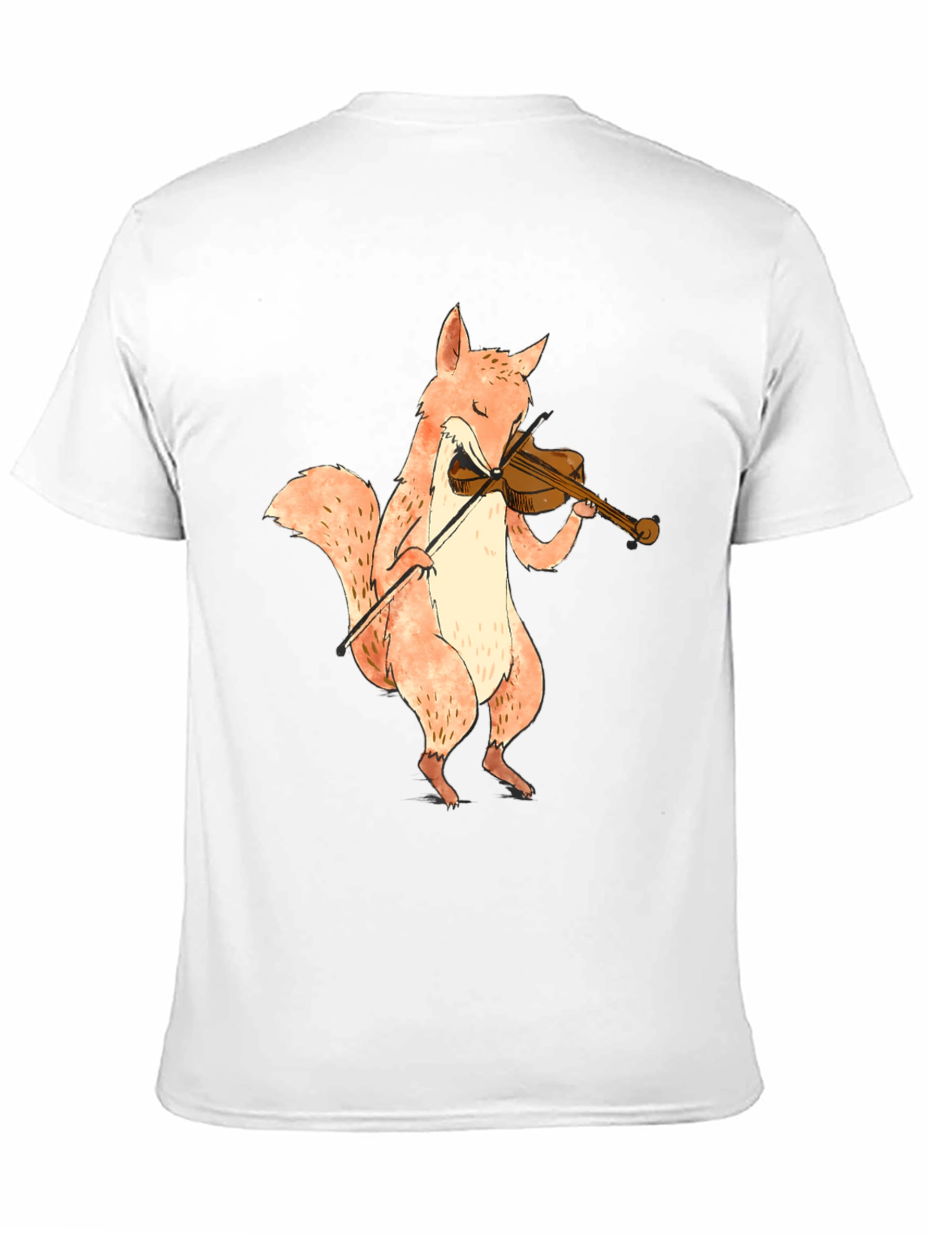 Black Fox Playing Violin Graphic T-Shirt - Unisex view 11