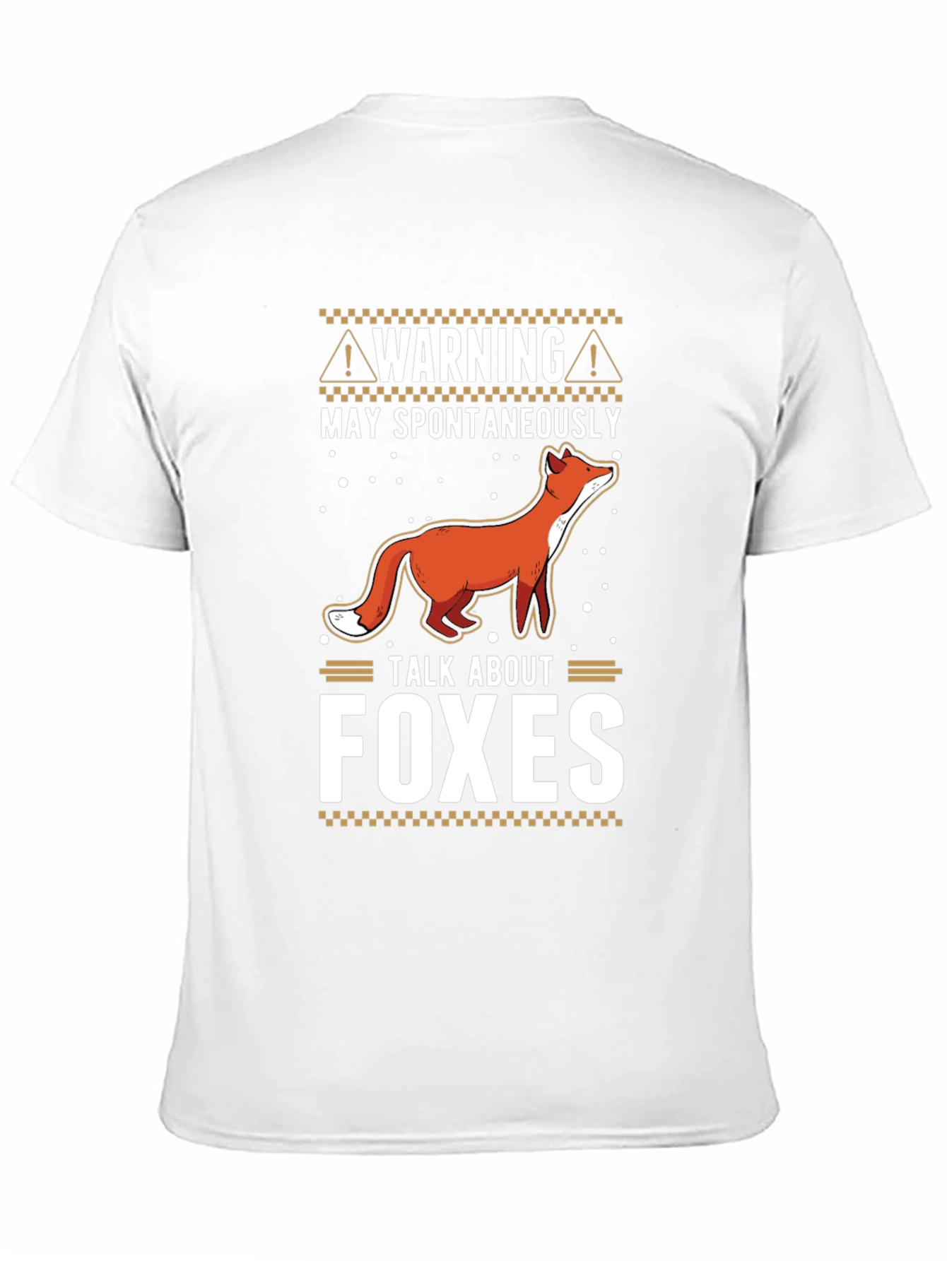 Black Warning May Spontaneously Talk About Foxes T-Shirt view 11