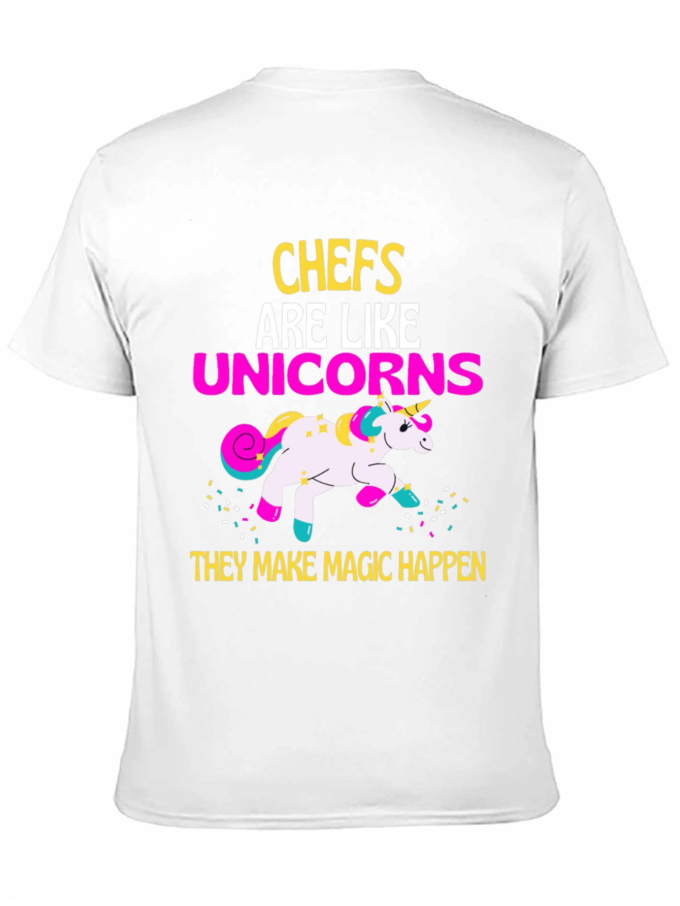 Black Chef Unicorn Graphic T-Shirt view 11