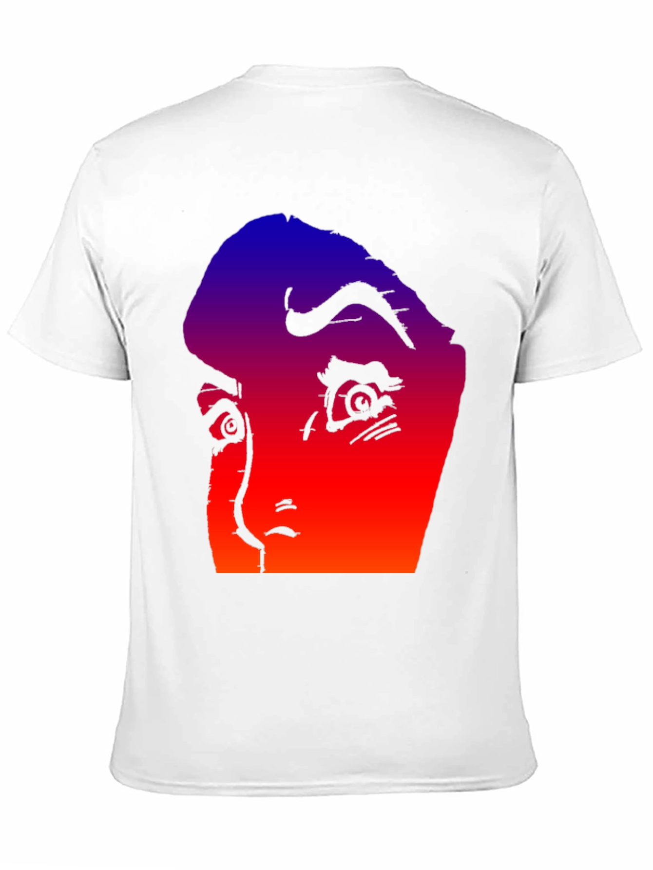 Black Gradient Horror Face Graphic Tee view 11