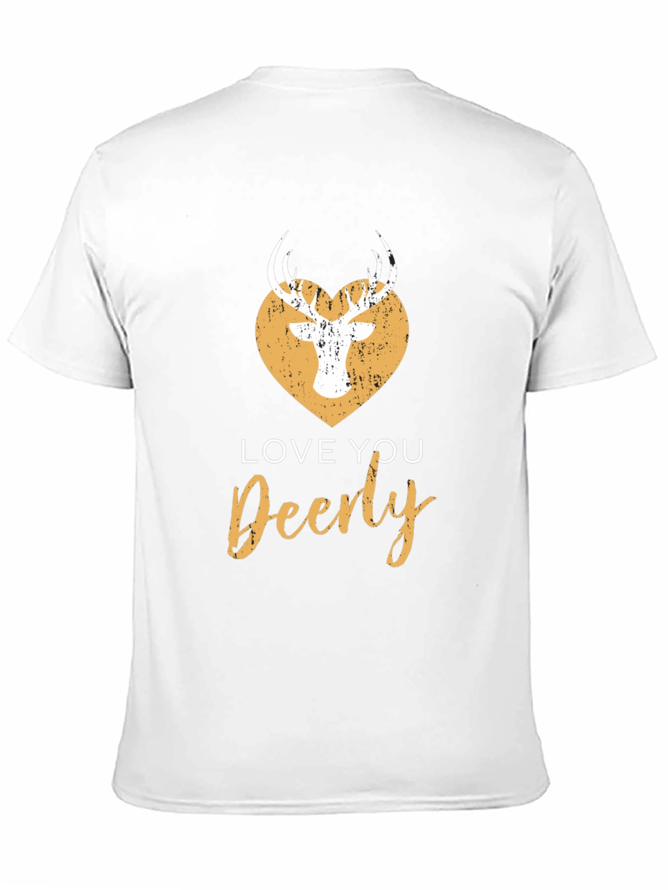 Black Love You Deerly Graphic Tee - Black Cotton T-Shirt view 11