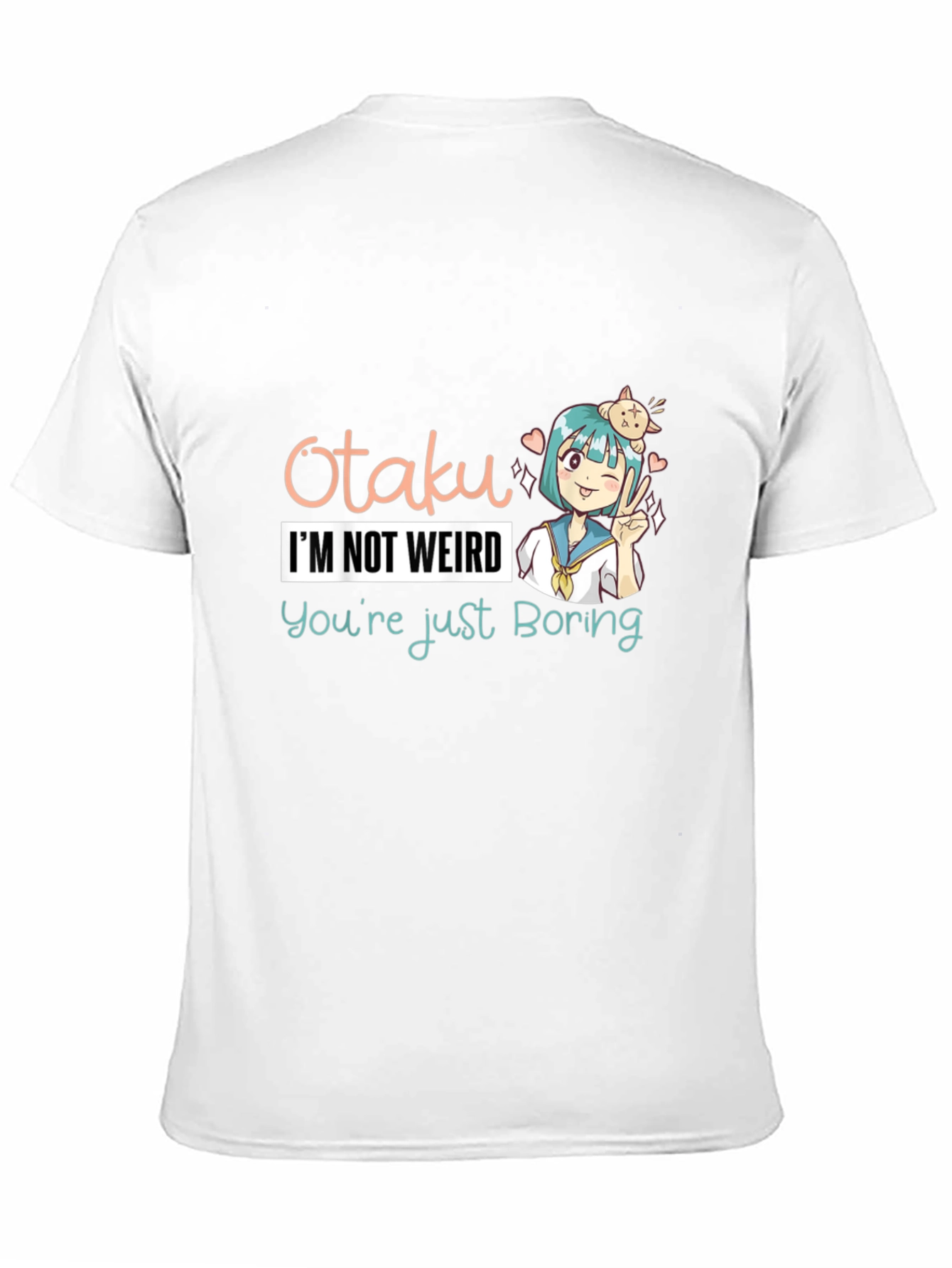 Black Otaku Anime T-Shirt - I'm Not Weird, You're Boring! view 11