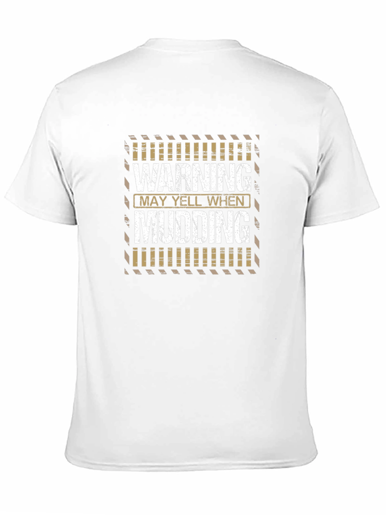 Black Warning May Yell Mudding Graphic T-Shirt view 11
