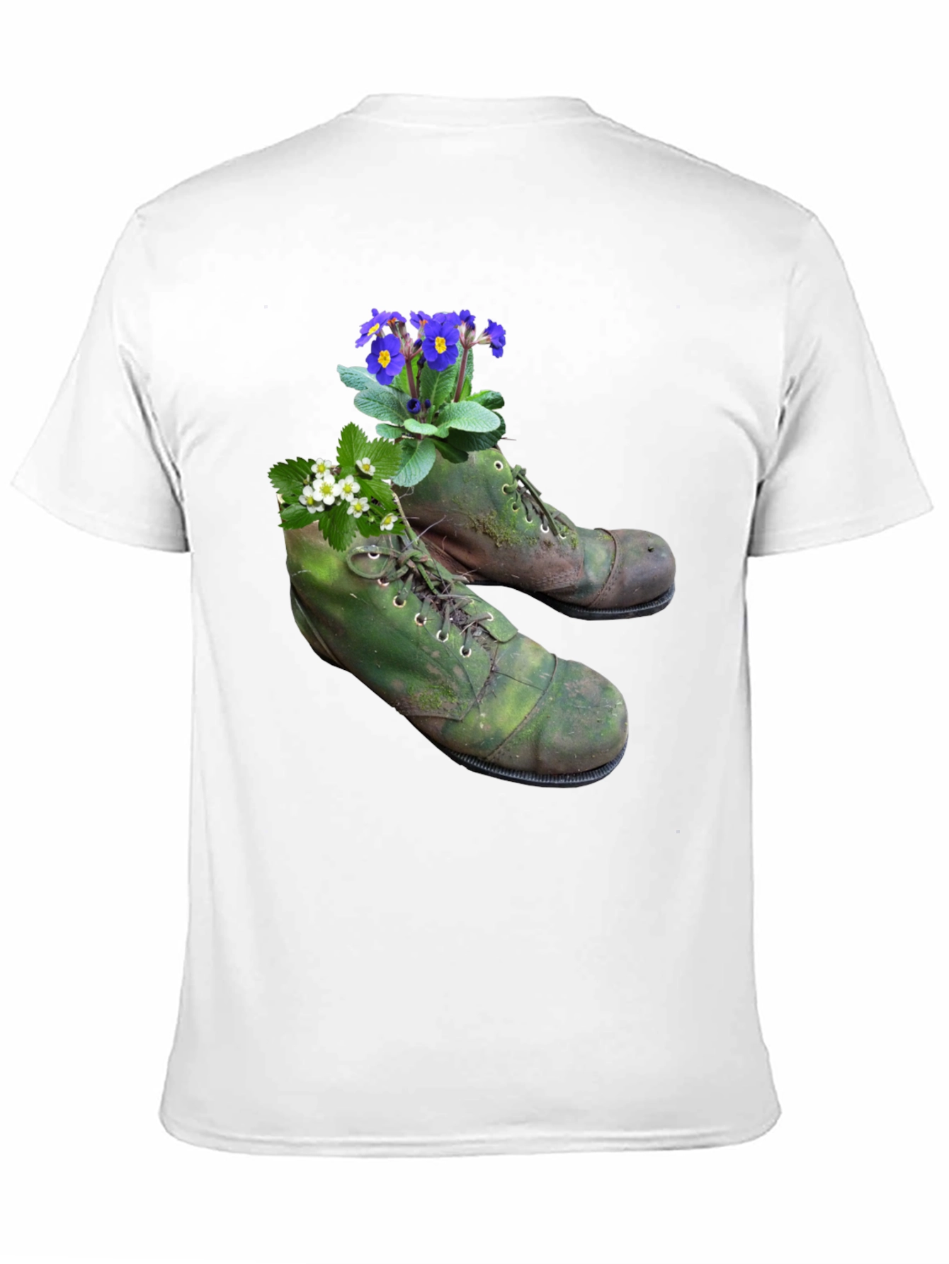 Black Floral Boots Graphic Tee - Nature Inspired Fashion view 11