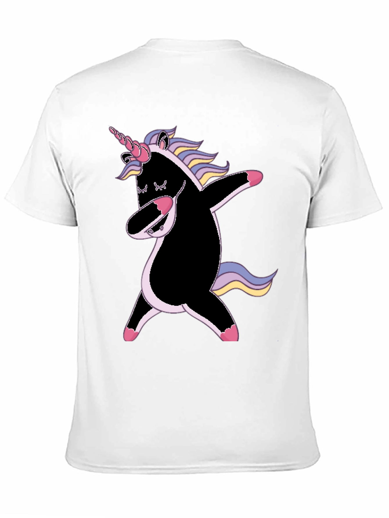 Black Dabbing Unicorn Graphic Tee - Black view 11