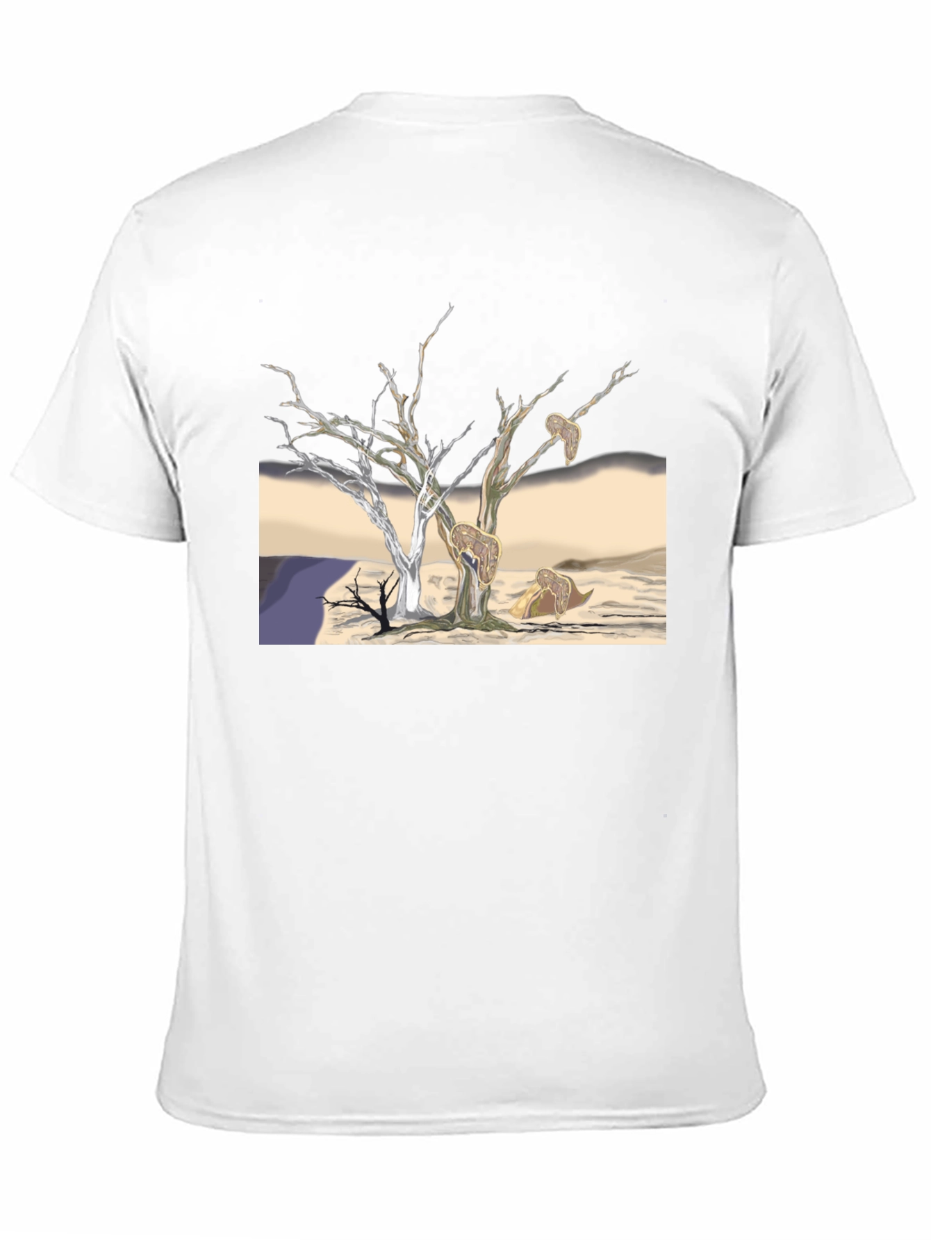 Black Surreal Tree Art Men's Black Tee view 11
