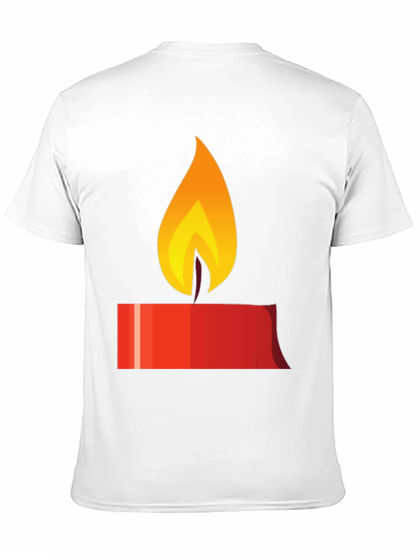 Black Candle Flame Graphic Tee - Black Unisex T-Shirt view 11