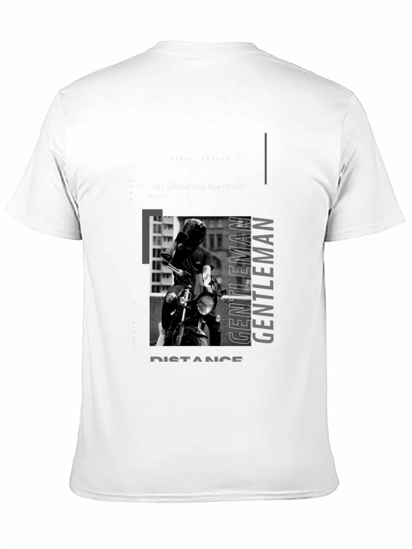 Black Stylish Black Motorcycle Rider Graphic Tee view 11