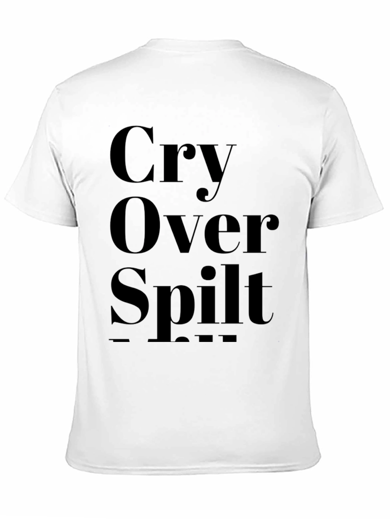 Black Cry Over Spilt Milk T-Shirt - Soft Cotton Graphic Tee view 11