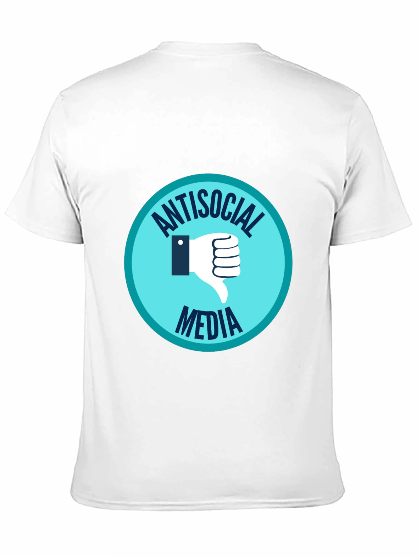 Black Antisocial Media Black T-Shirt with Thumbs Down Graphic view 11