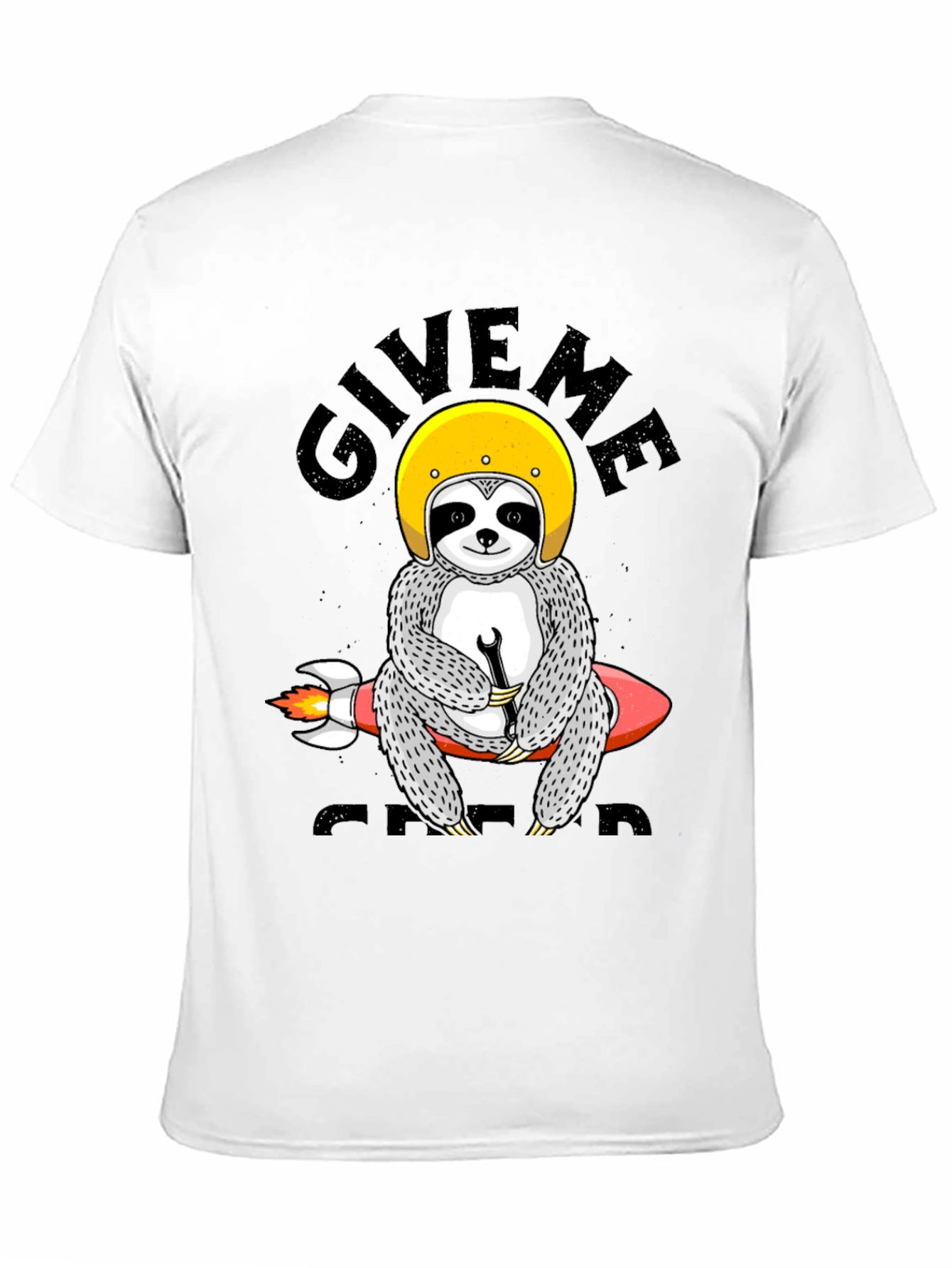 Black Sloth Rocket T-Shirt - Give Me Speed Funny Tee view 11