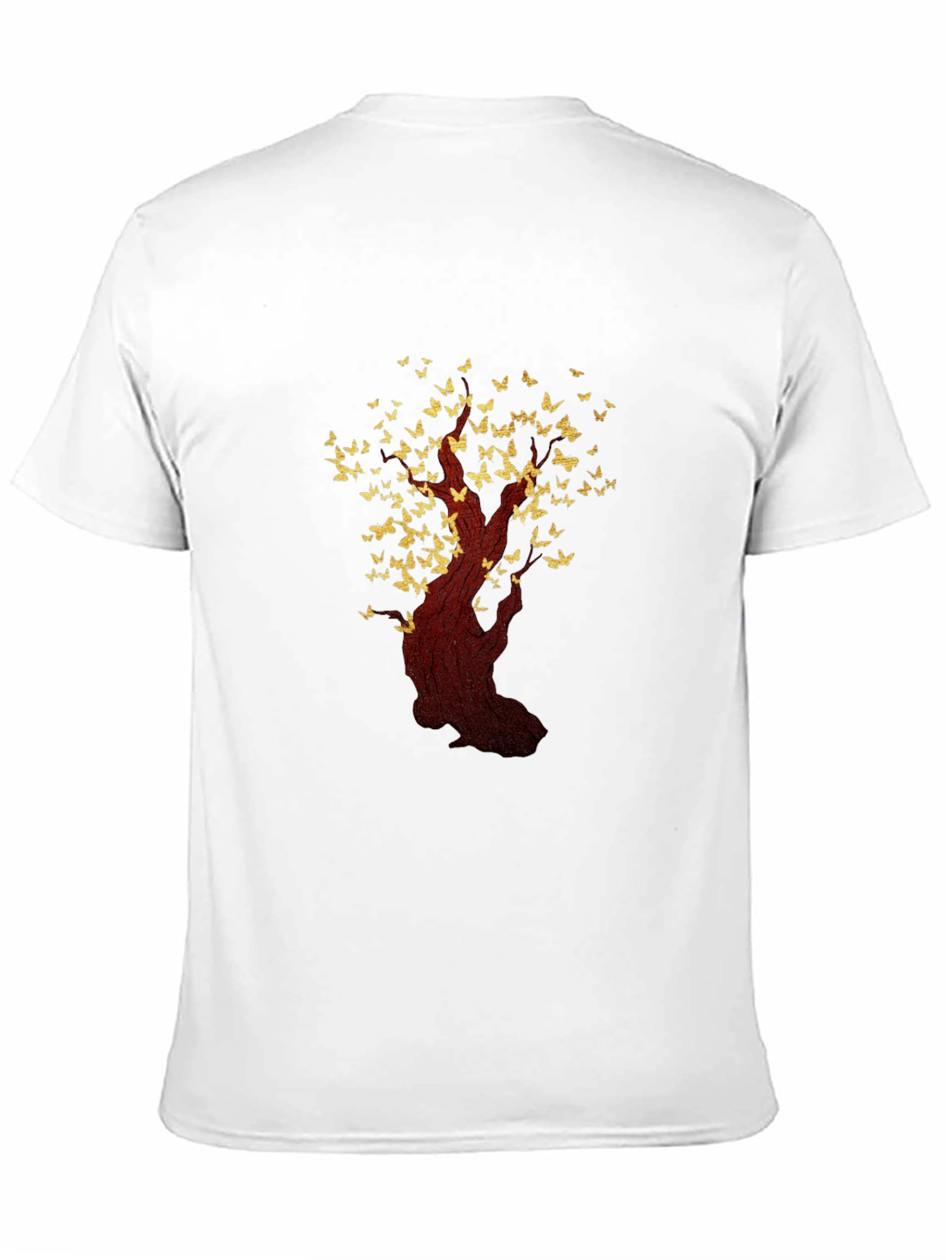 Black Butterfly Tree Graphic T-Shirt - Black view 11