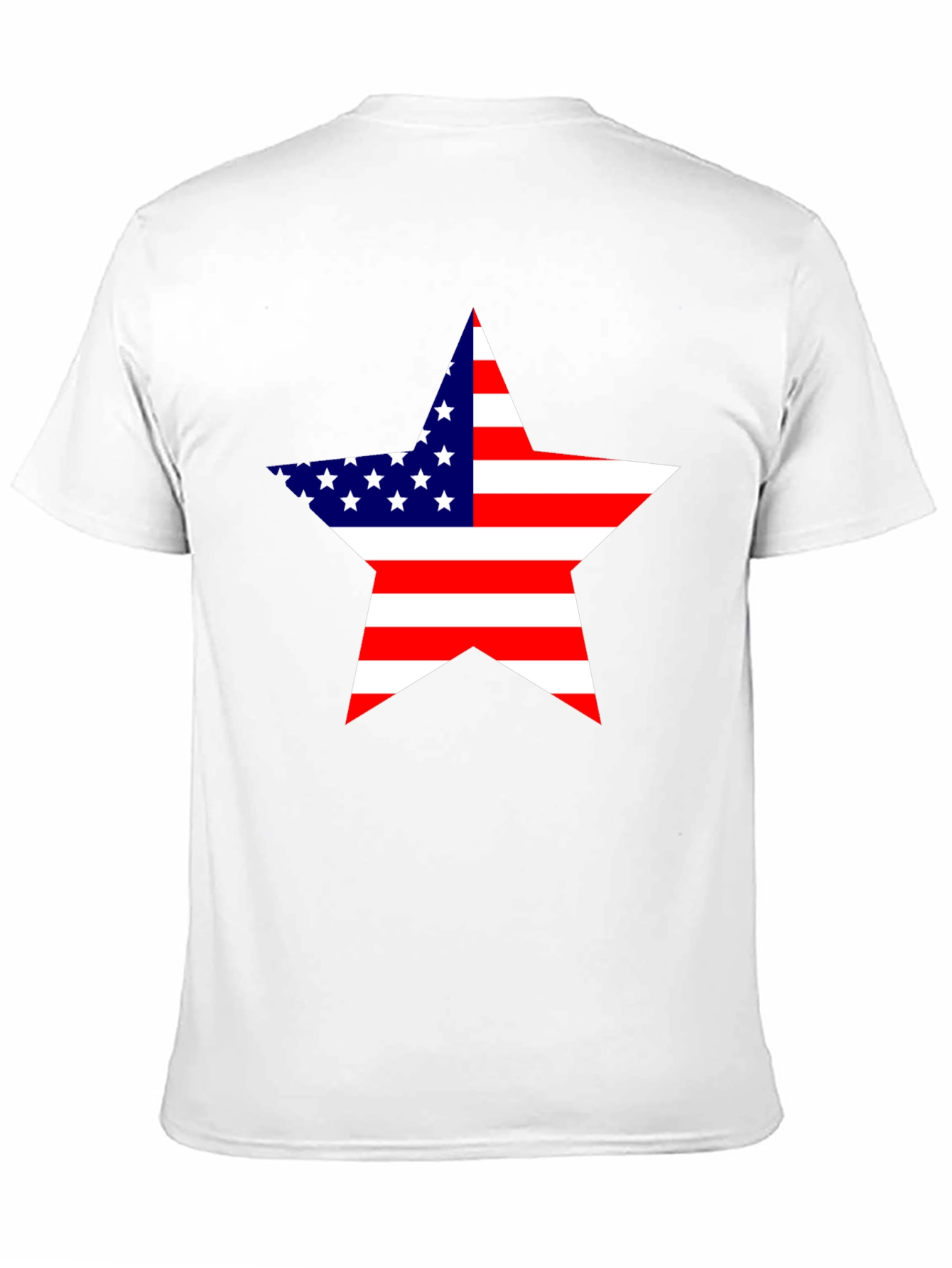 Black USA Flag Star Graphic Black T-Shirt view 11